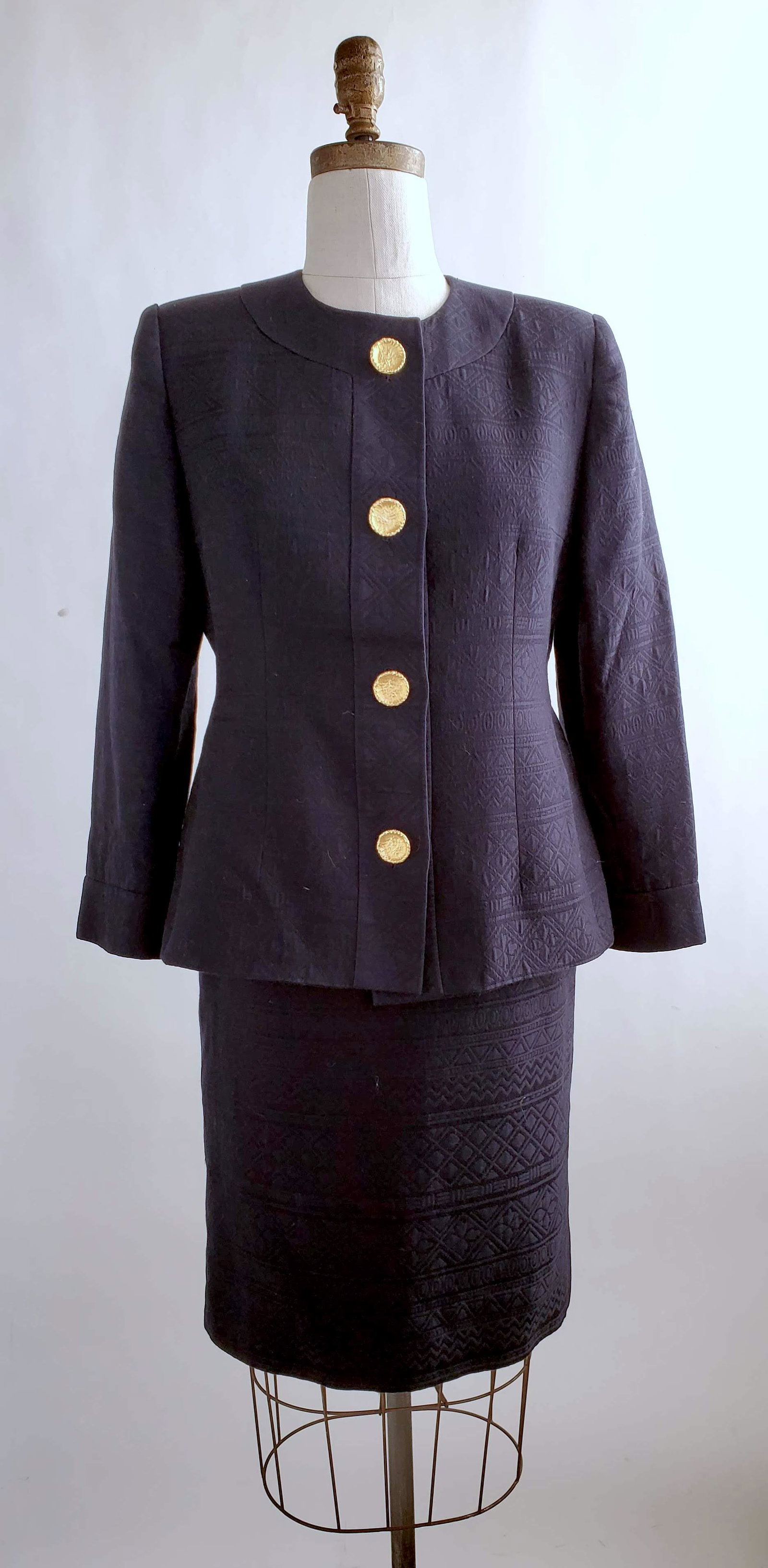 Givenchy Couture Black Jacquard Suit, S/S 1994 (1 of 4)