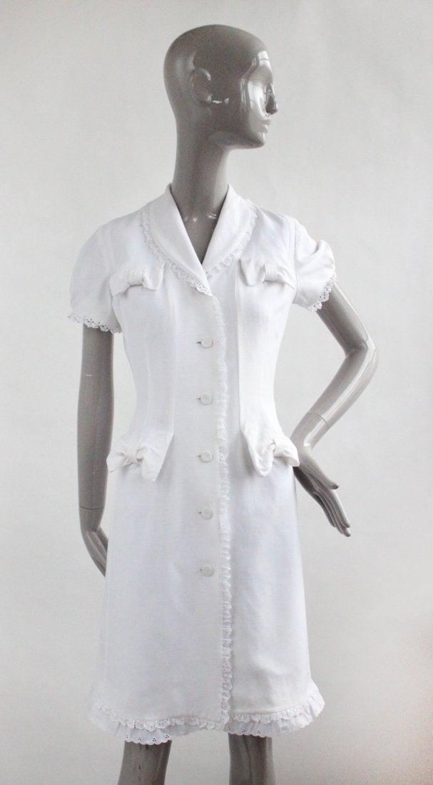 Givenchy Couture by John Galliano White Coat Dress, (1 of 4)