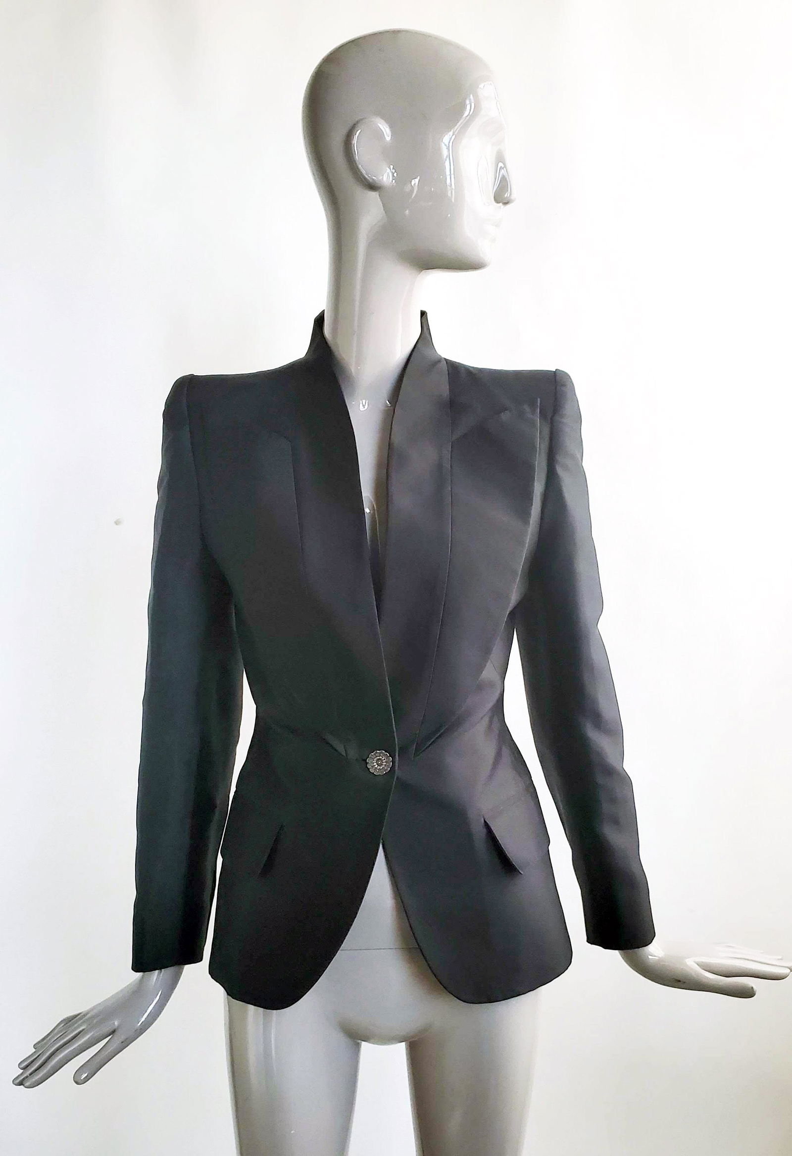 Givenchy Couture by Alexander McQueen Black Silk (1 of 5)