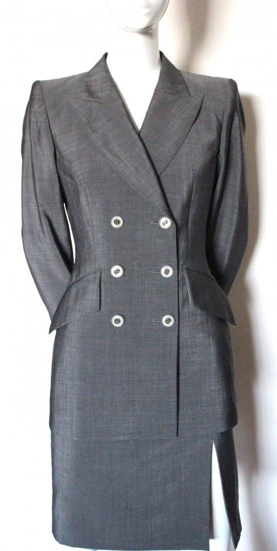 Escada by Margaretha Ley Gray Wool, ca.1990's (1 of 6)