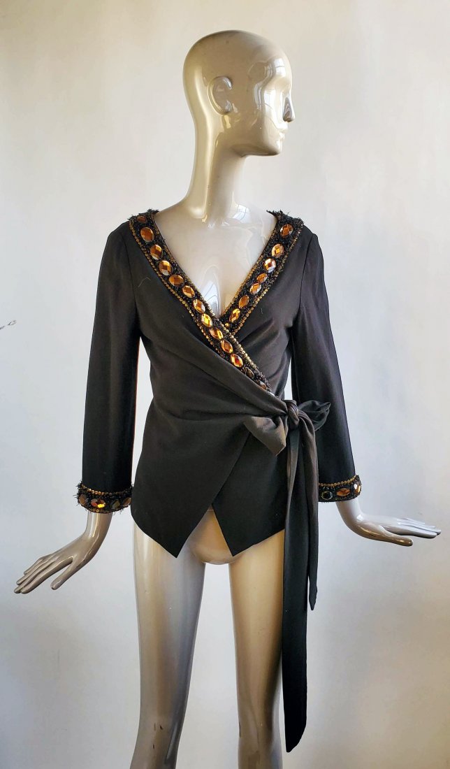 Donna Karan Collection Wool Wrap Top, 2000s (1 of 5)