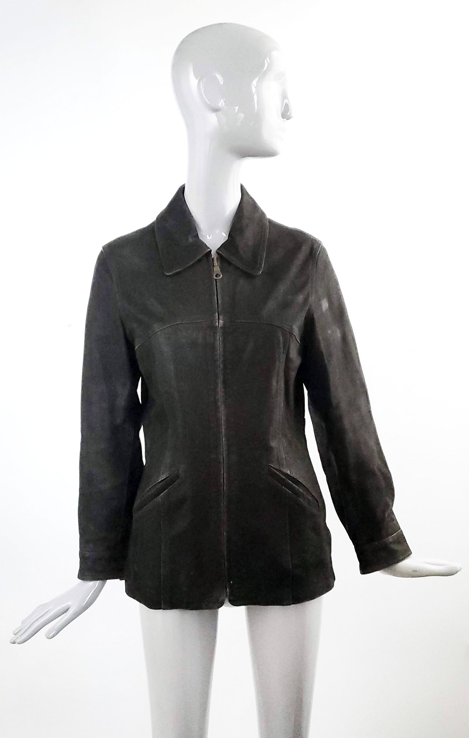 Barneys New York Leather Jacket, ca. 1990s (1 of 3)