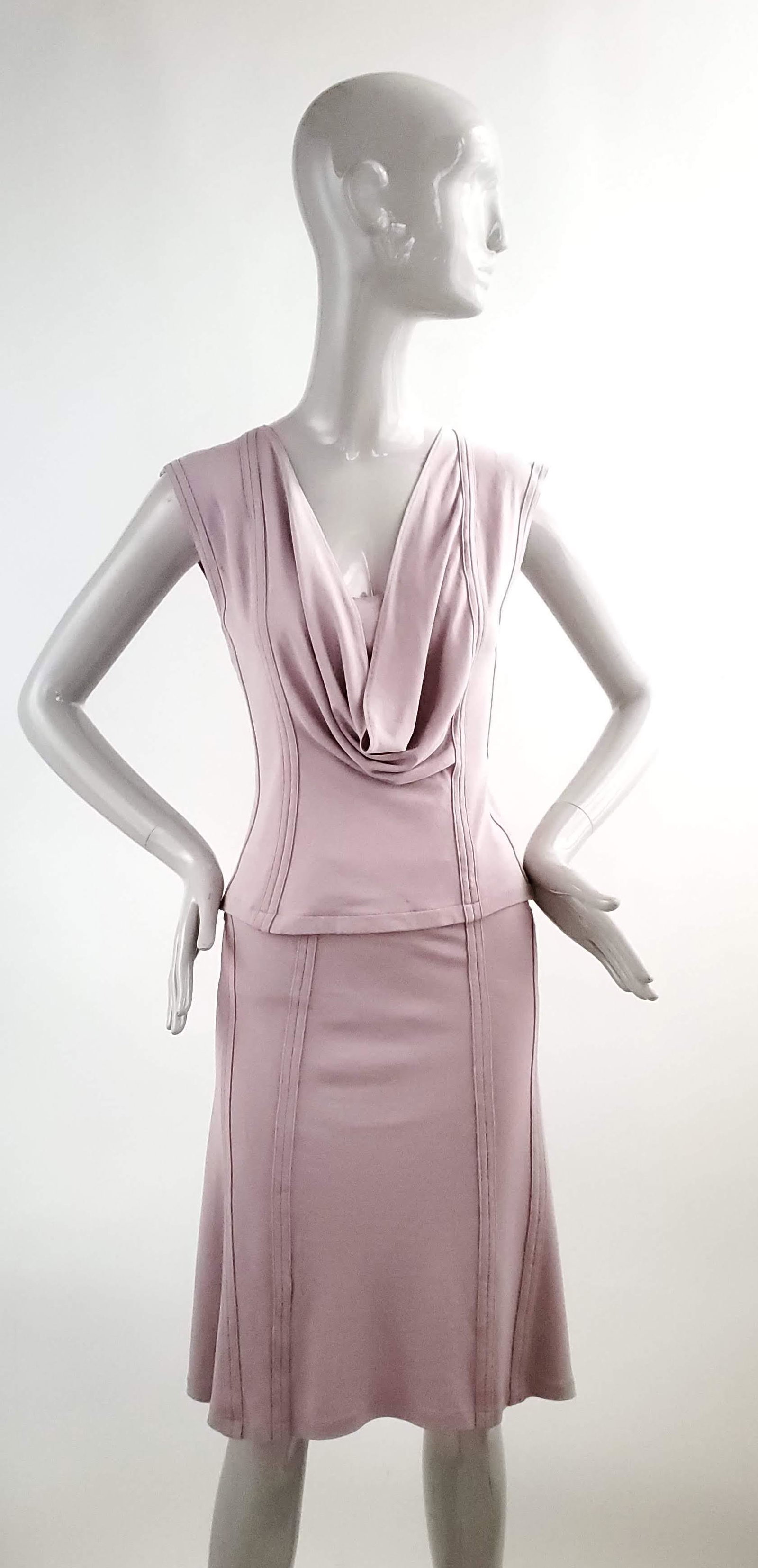 Yves Saint Laurent Lavender Jersey Dress Set, 2000s (1 of 3)