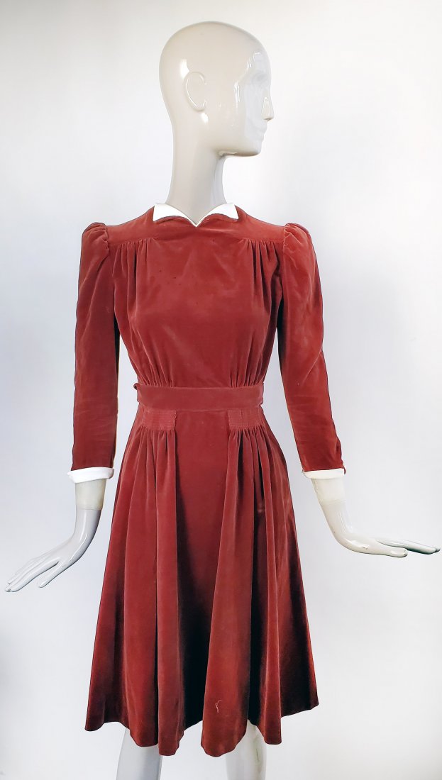 cotton velvet dress