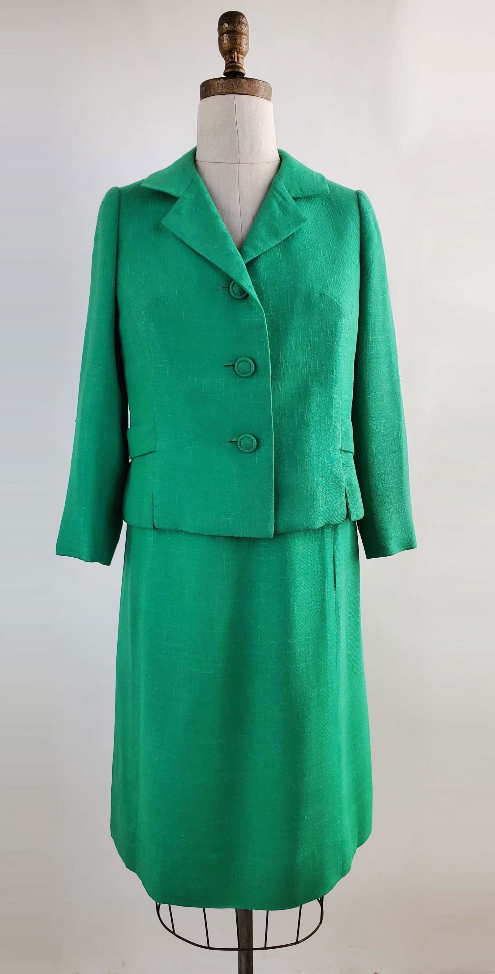 Salon Moderne Haute Couture Green Suit, S/S 1967 (1 of 5)