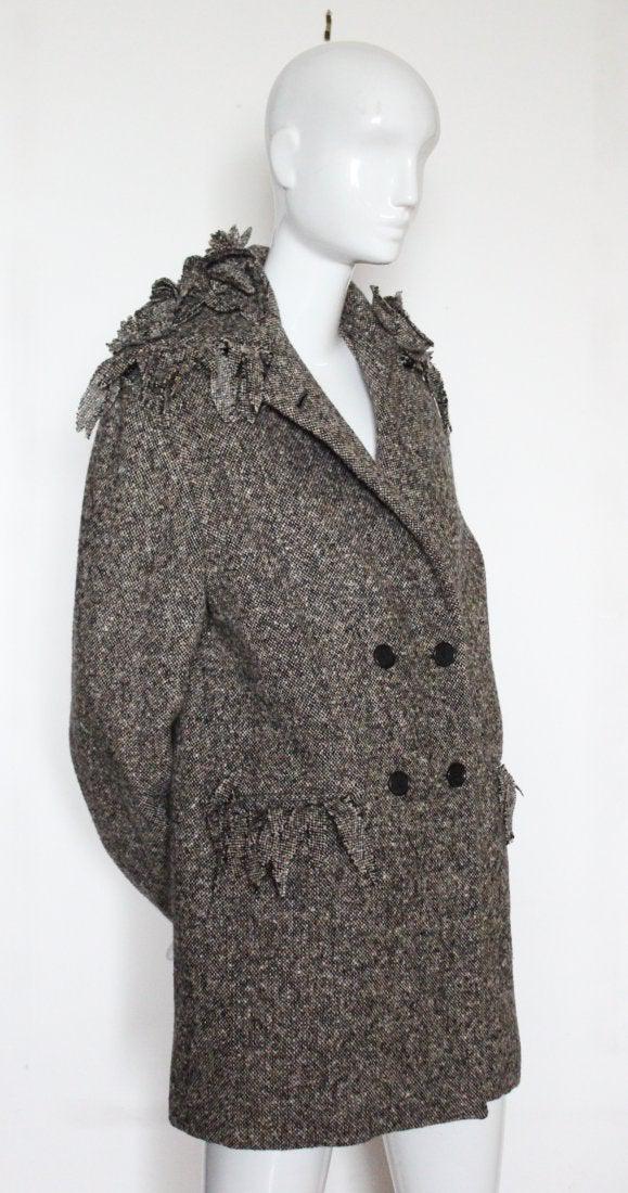 Romeo Gigli Wool Tweed Coat, F/W 2001: Romeo Gigli Wool Tweed Coat, F/W 2001.