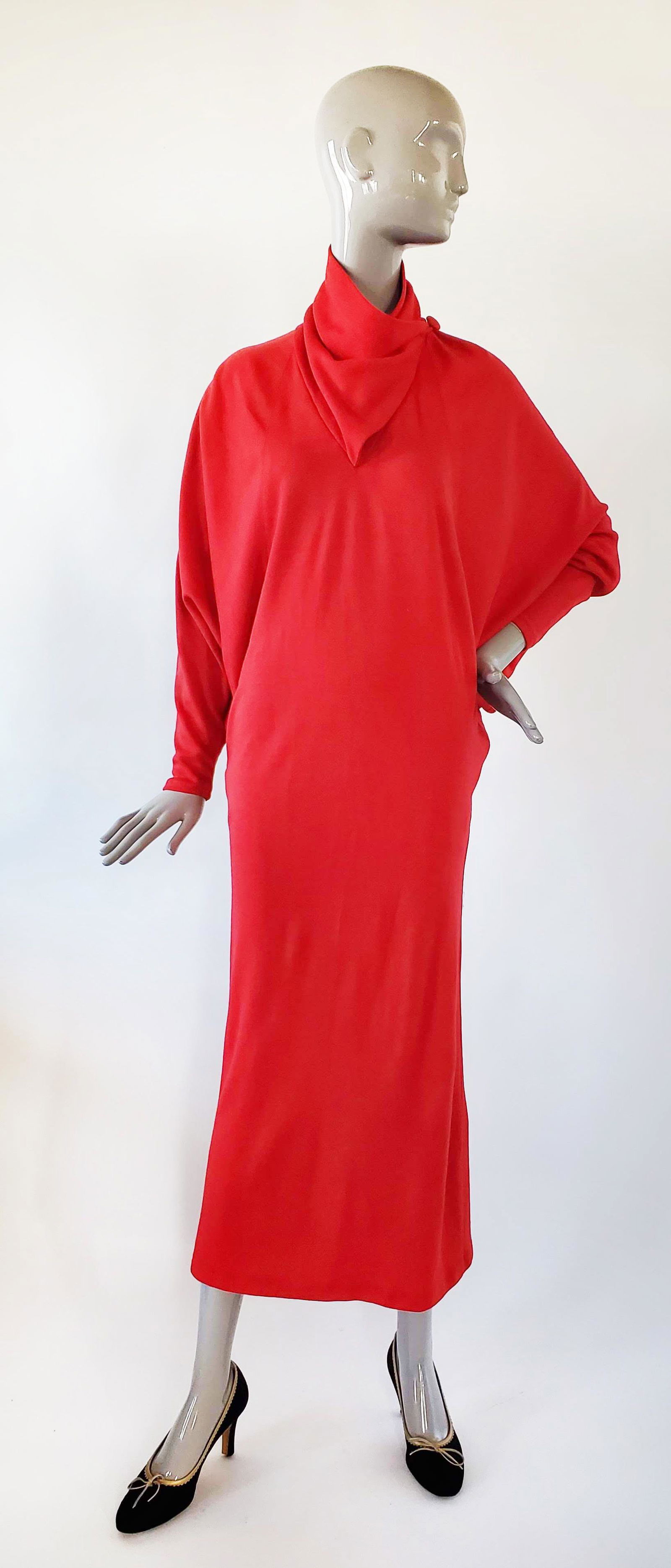 Vesna Design Wien Red Wool Knit Dress, 1980s (1 of 4)