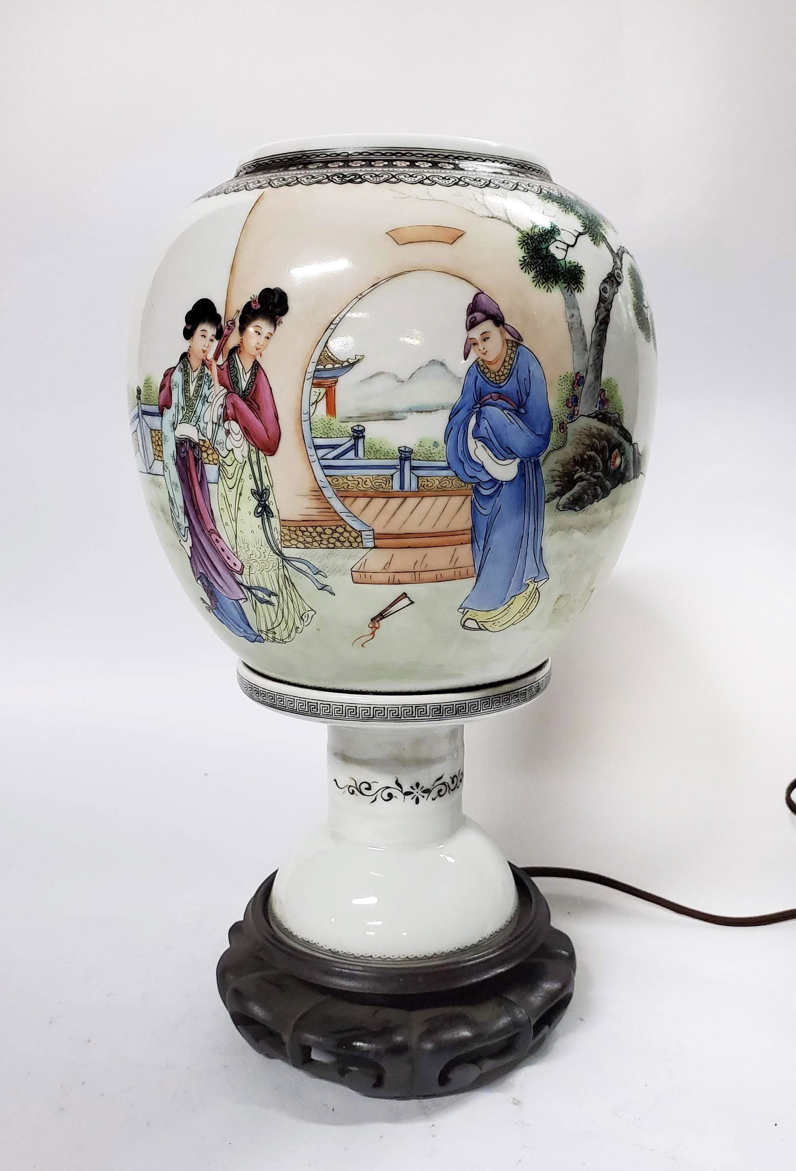Chinese Eggshell Porcelain Lantern Lamp (1 of 4)