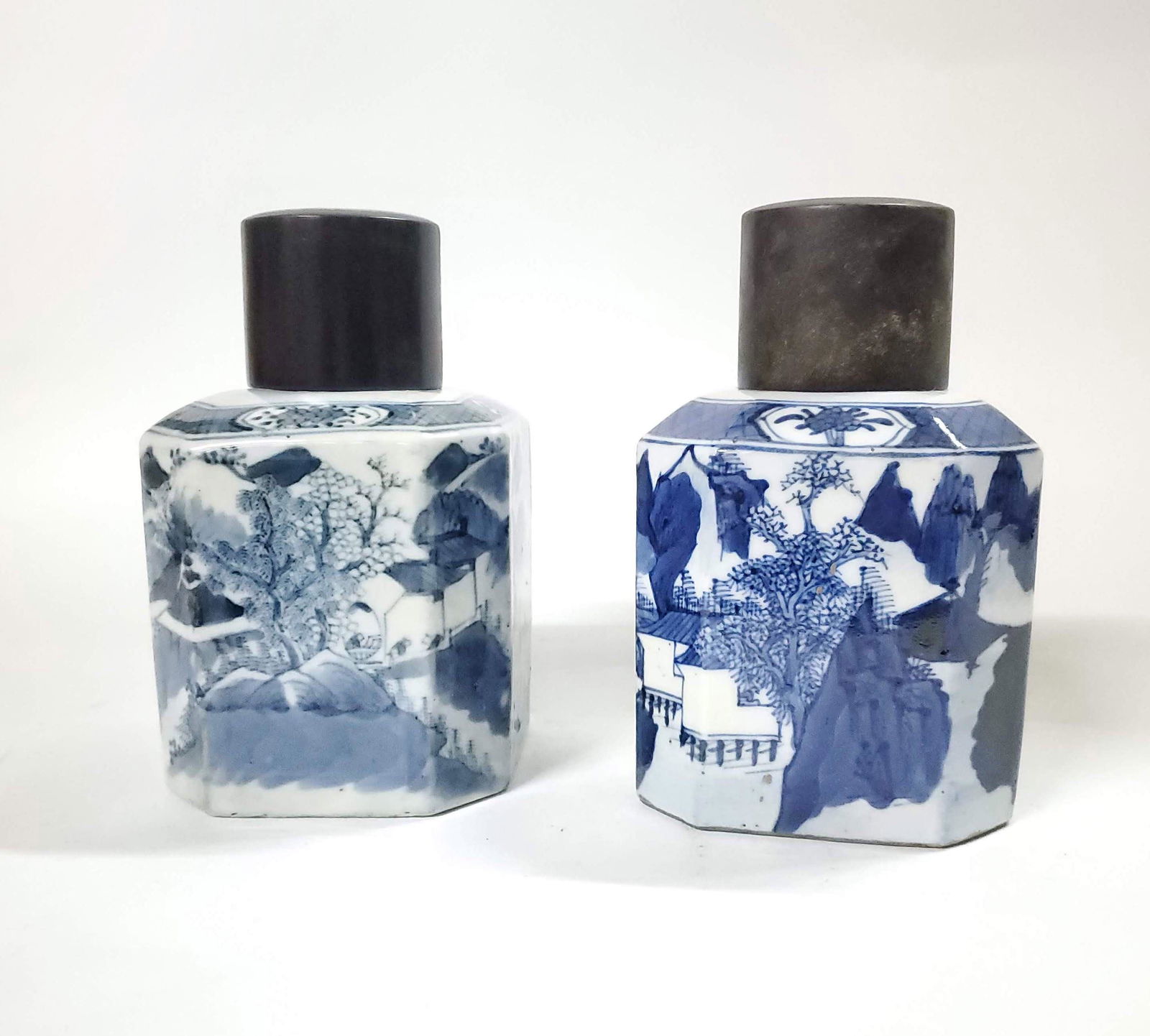 Pair of Antique Chinese Blue & White Jars (1 of 4)