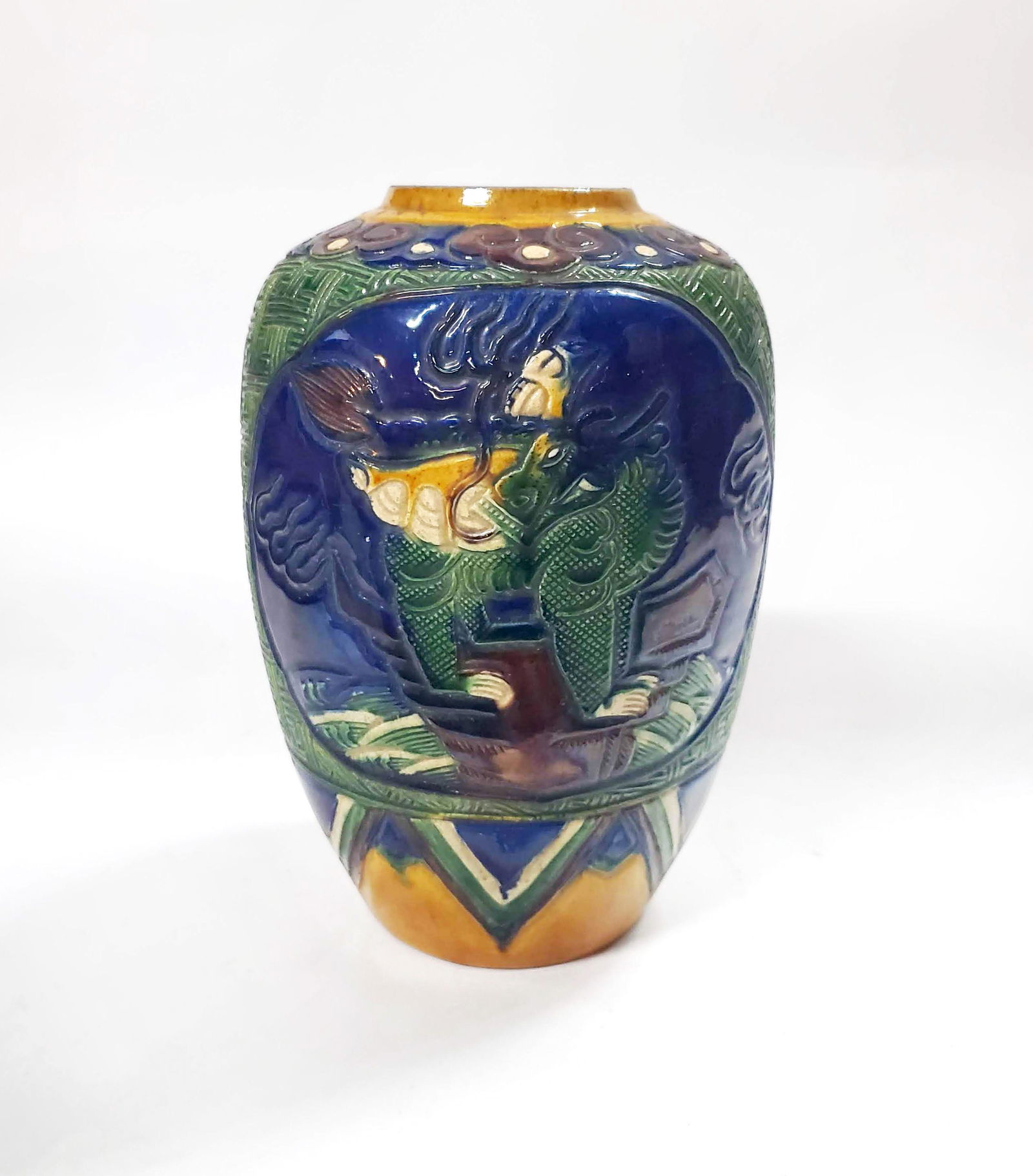 Antique Chinese Sancai Glazed Jar, Kangxi (1 of 5)