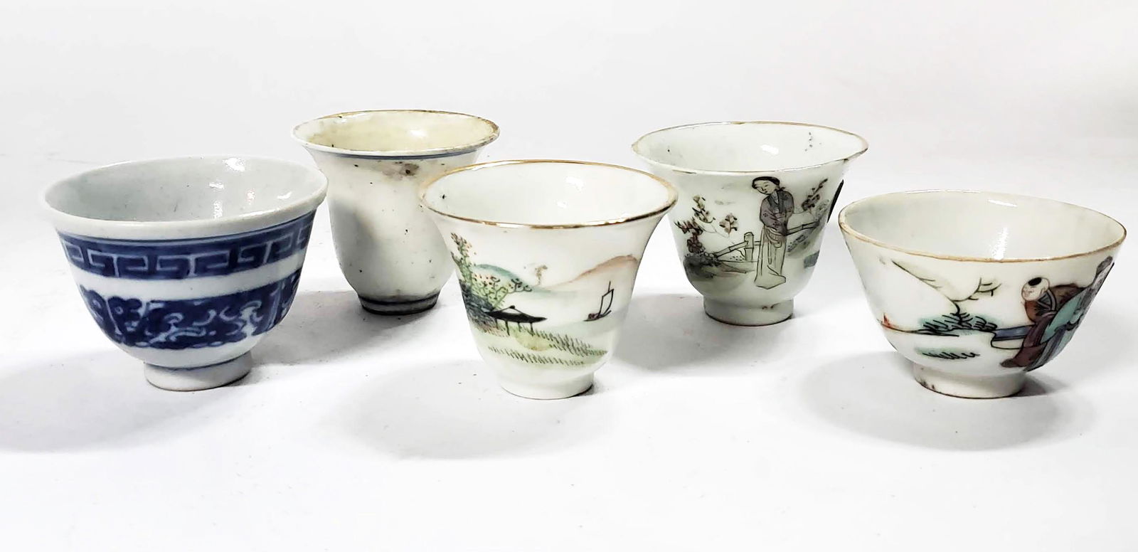 5 Antique Chinese Small Cups (1 of 5)