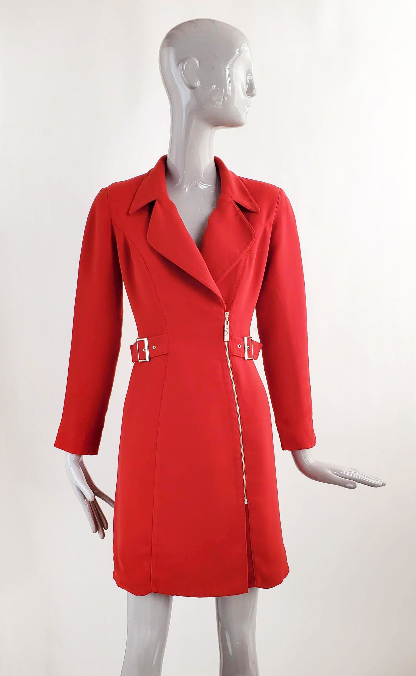 Thierry Mugler Red Coat Dress, 1990s (1 of 6)
