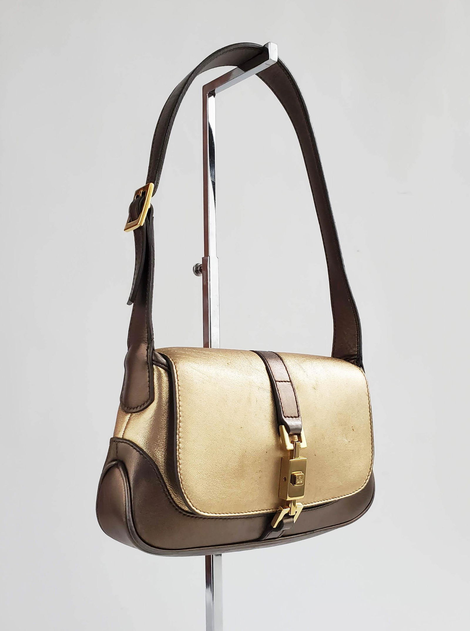 Gucci Metallic Leather Mini Jackie Bag, 1990s (1 of 8)