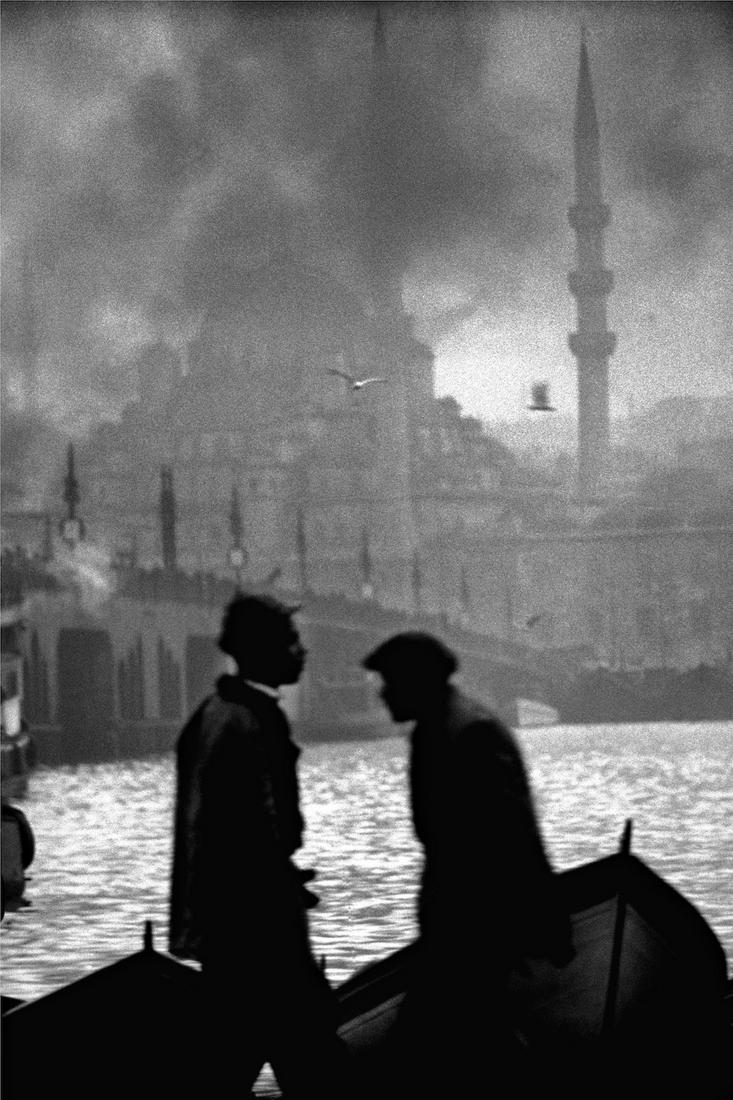 Ara Guler (1928-2018) Istanbul B&W Photo: Ara Guler (Turkish/ Armenian, 1928-2018) 'Istanbul' (Eminonu) 9 3/8" x 13 3/4" (24cm x 35cm). Labelled on the back. Photo originally taken in the mid 1950s, this is a later print. Photo print on Fujic