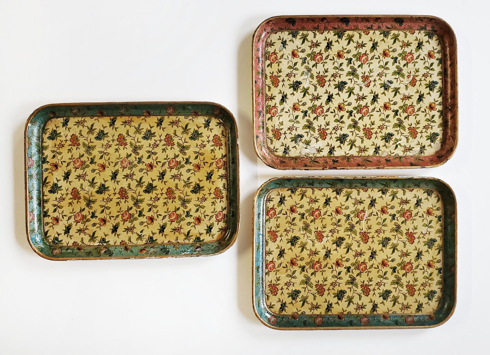 Set of 3 Japanese Papier Mache Trays, Mid Century (1 of 4)
