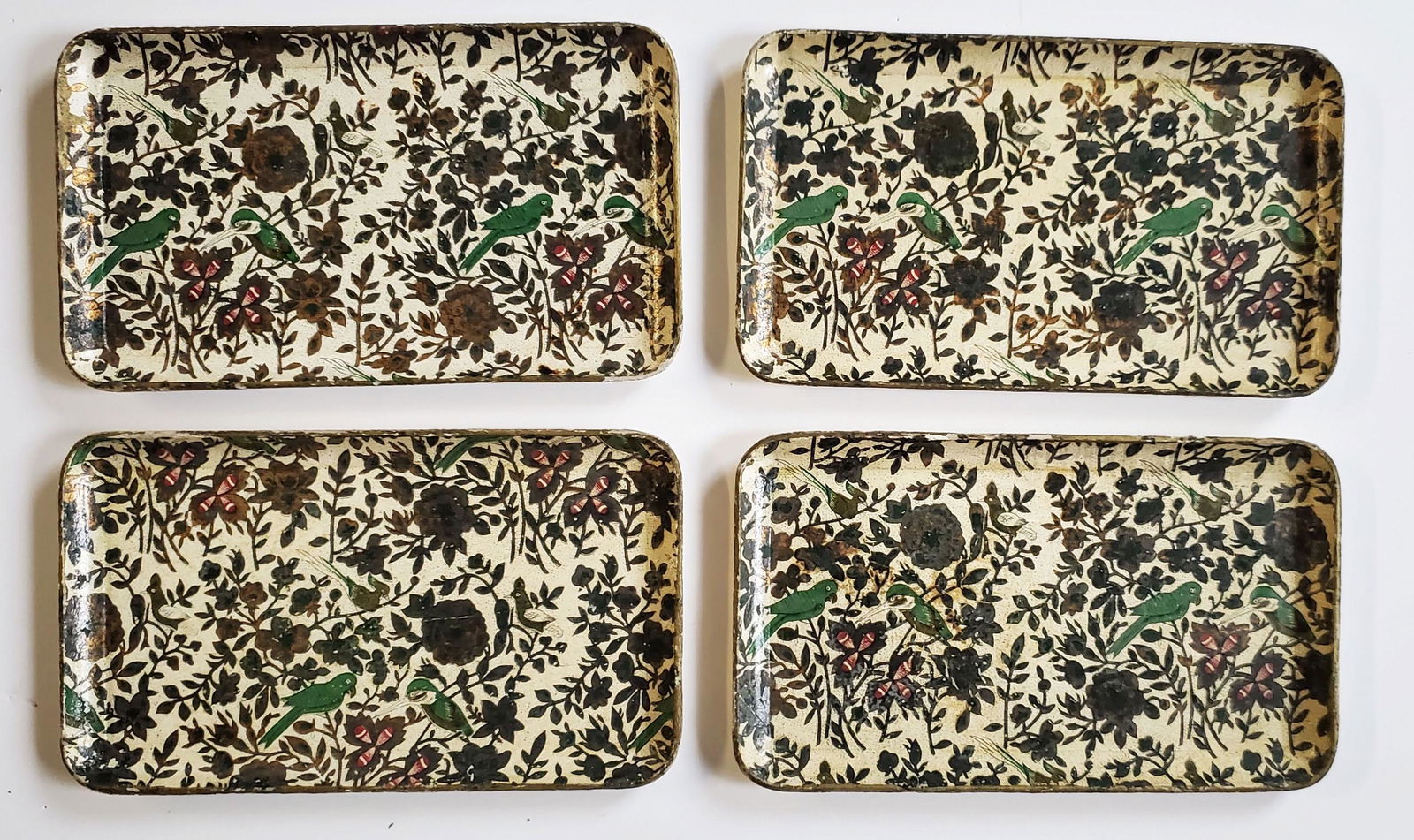 Set of 4 Japanese Papier Mache Trays, Mid Century (1 of 4)