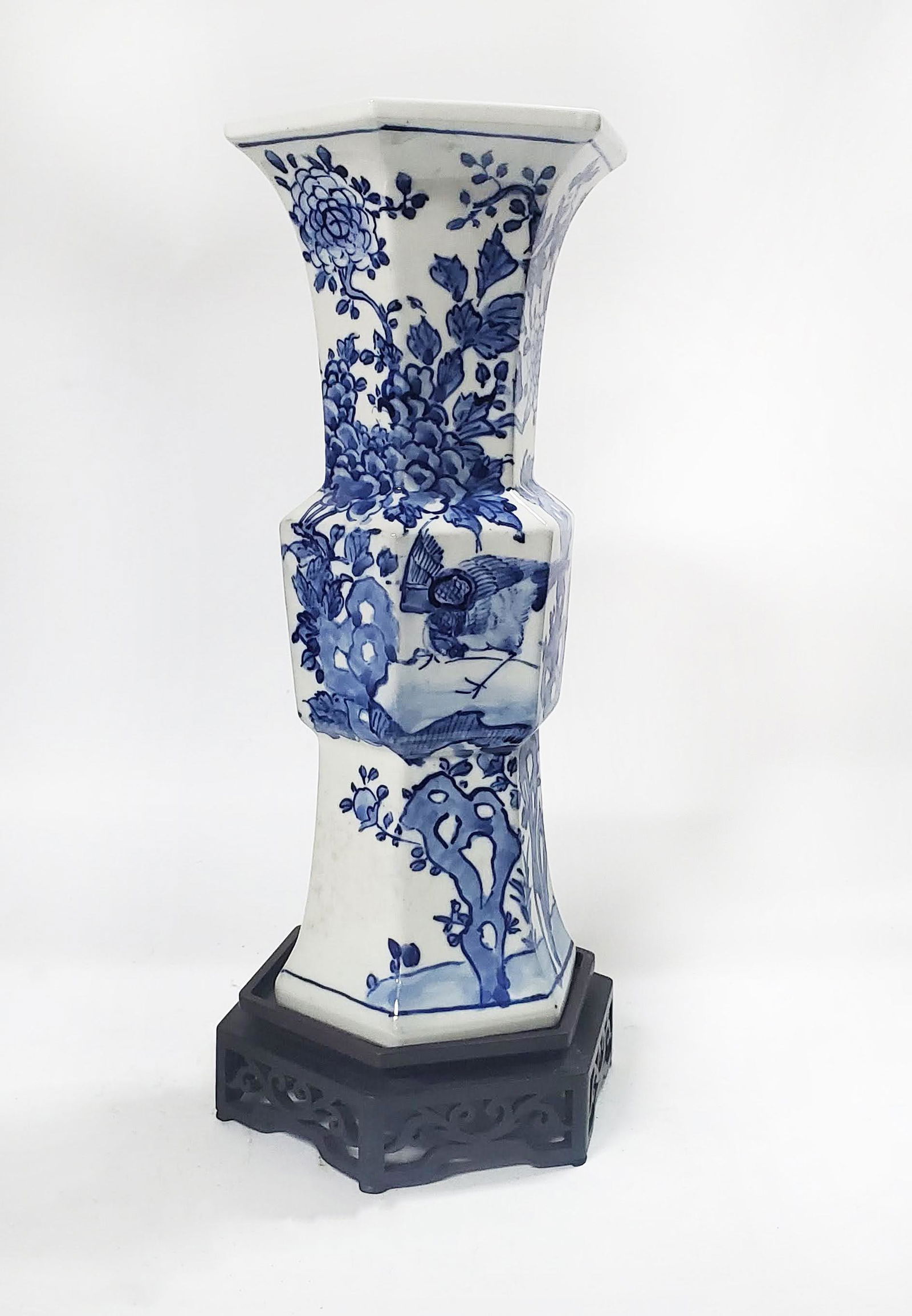 Chinese Blue & White Porcelain Lamp Base (1 of 5)