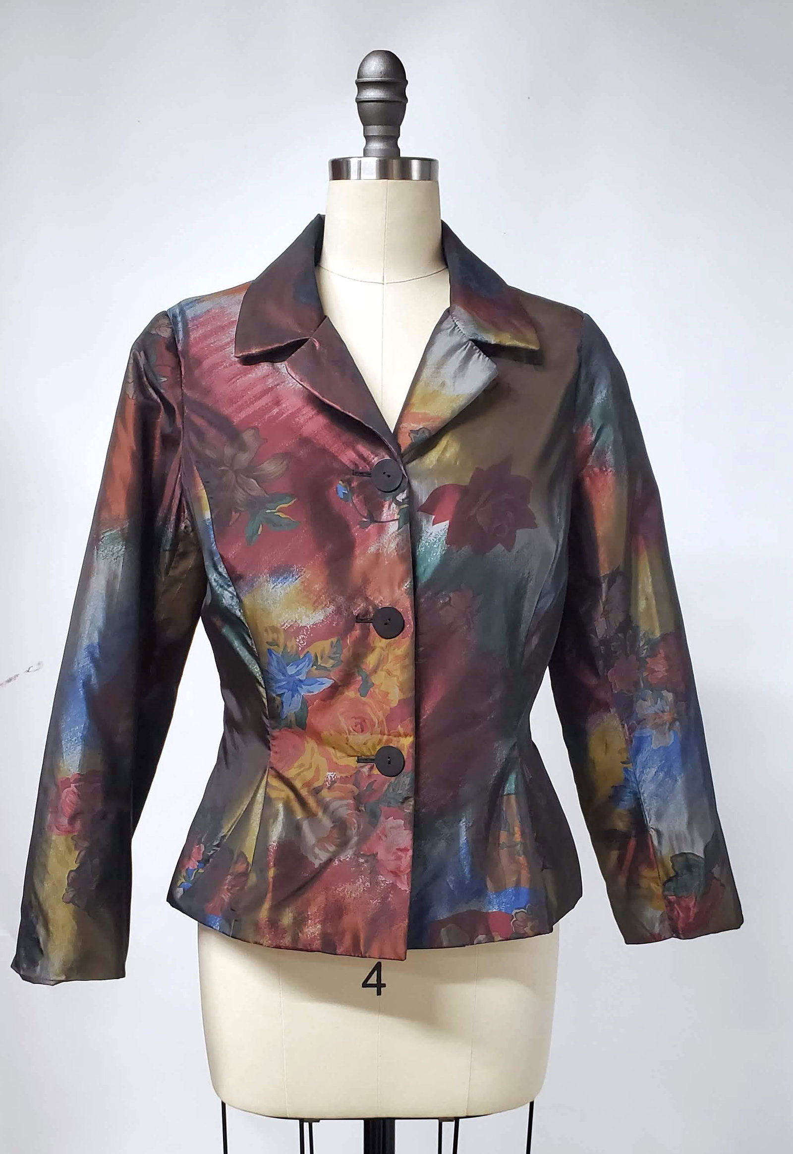Kenzo Paris Floral Taffeta Jacket, ca. 1990s (1 of 4)