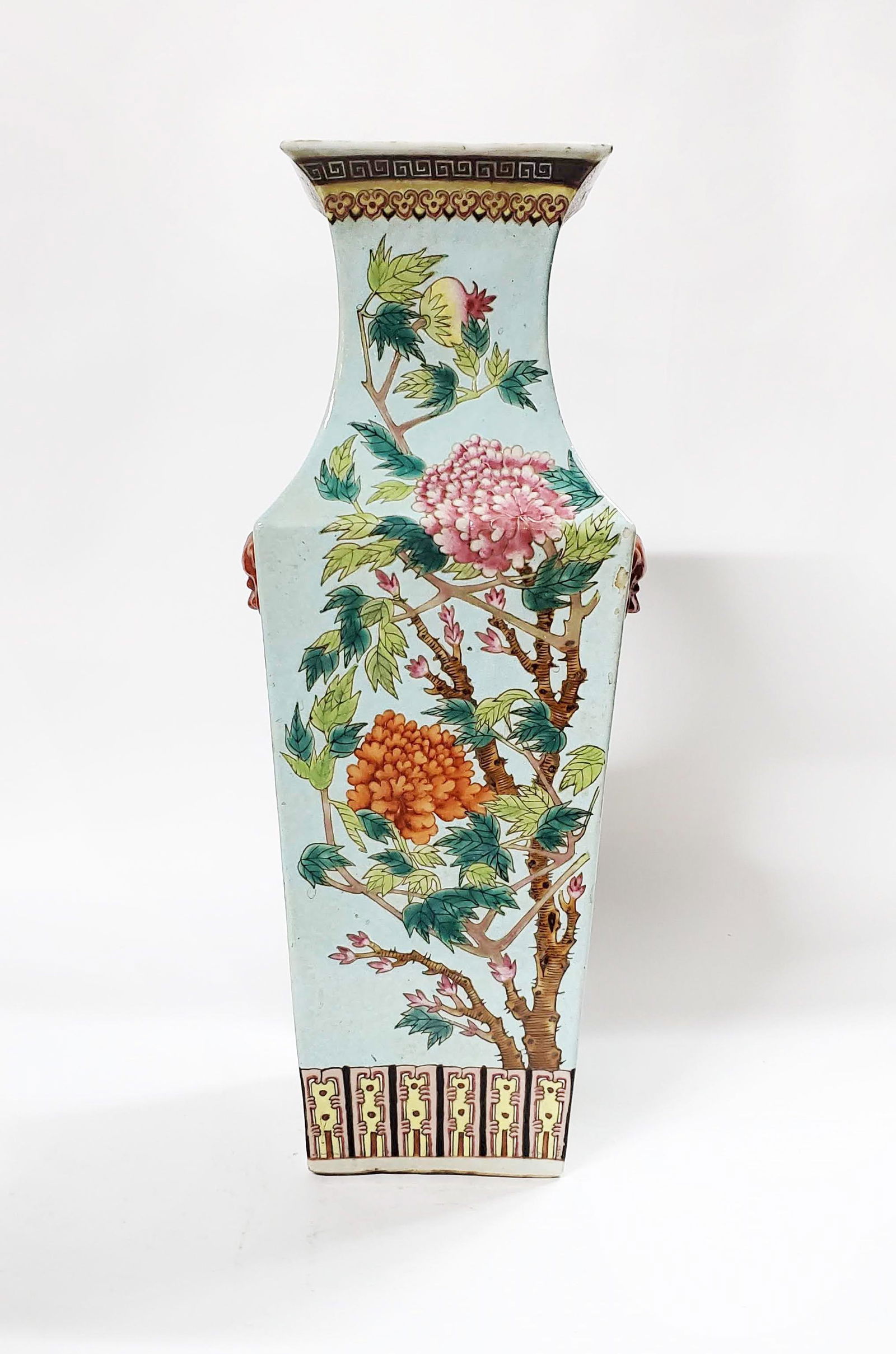 Antique Chinese Blue Ground Famille Rose Large Vase (1 of 15)