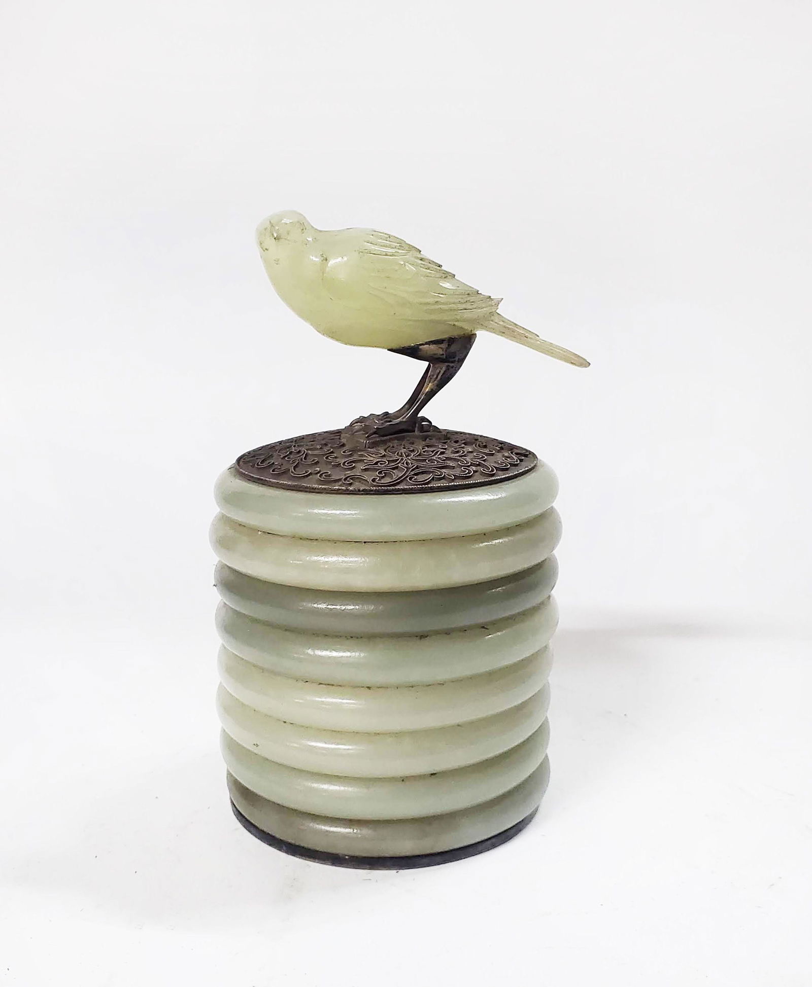 Antique Chinese Jade & Silver Filigree Box (1 of 13)