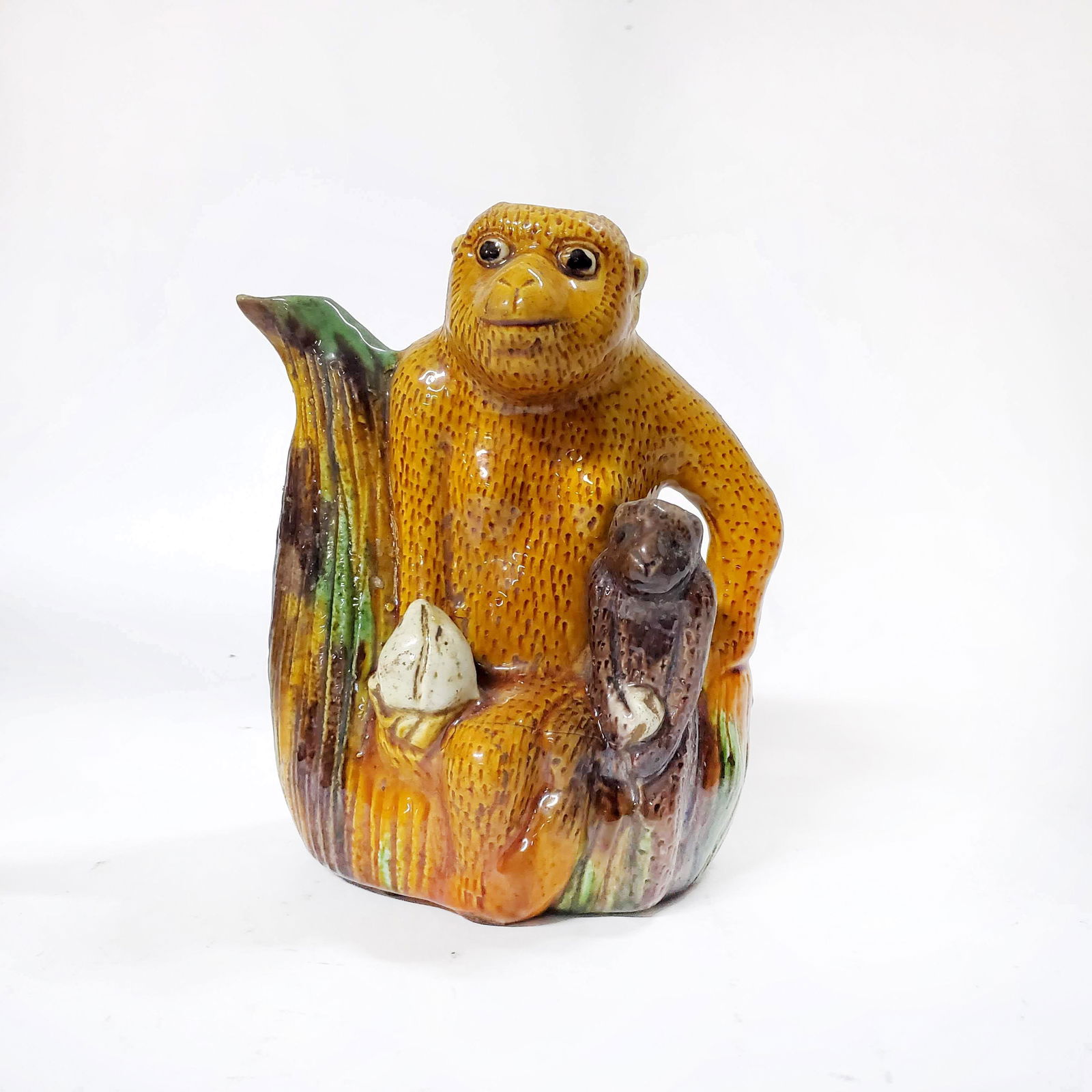 Antique Chinese Monkey Teapot, ca. 19th c. (1 of 5)