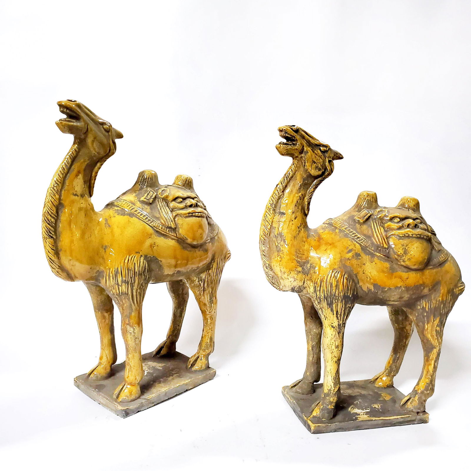 Pair of Tang Style Ceramic Camels, 20th c. (1 of 4)