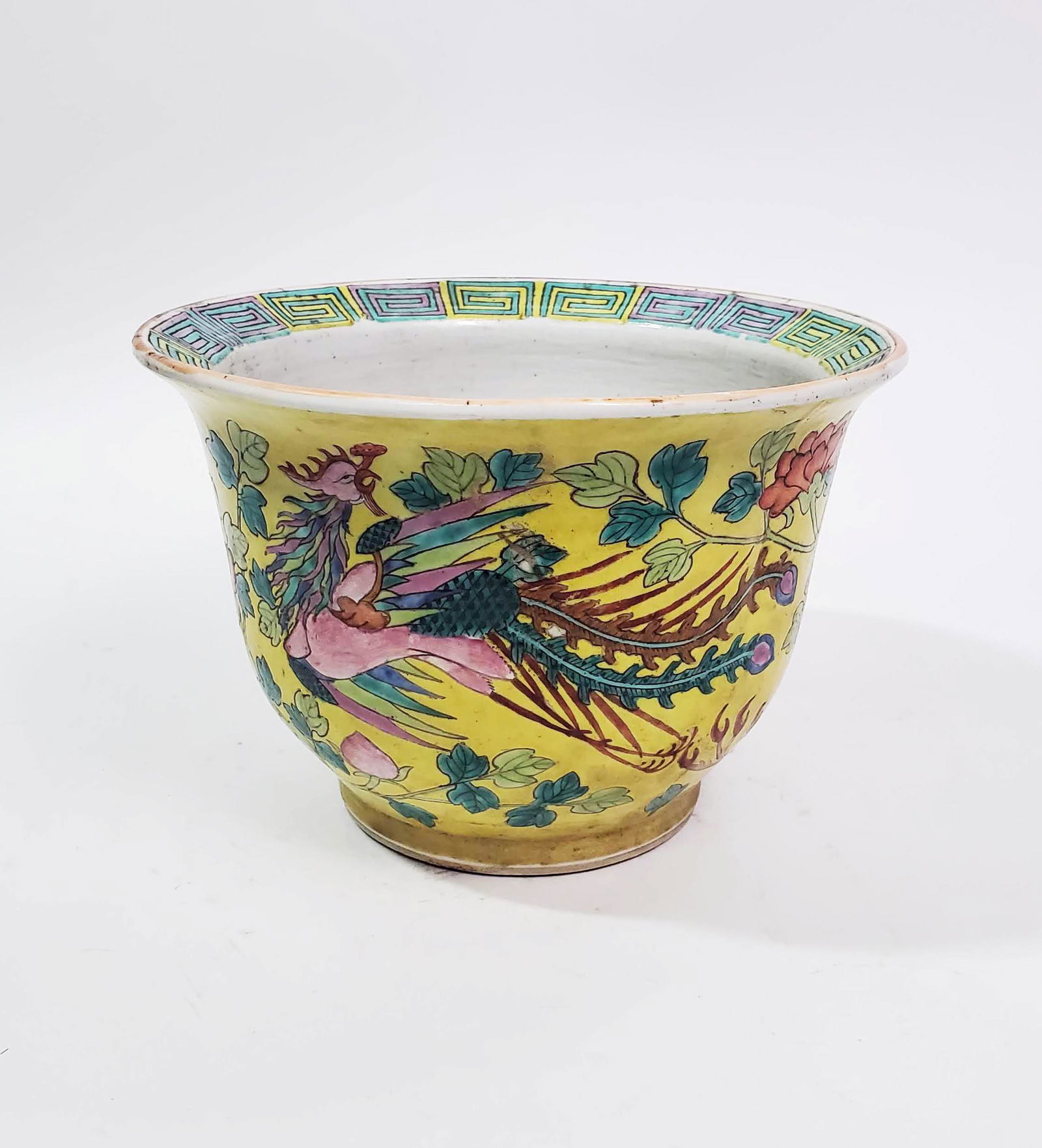 Antique Chinese Yellow Ground Porcelain Planter (1 of 5)