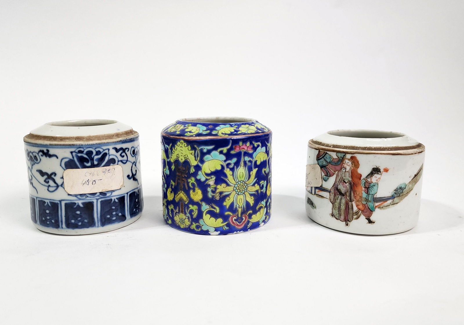 Lot of 3 Antique Chinese Porcelain Containers (1 of 10)