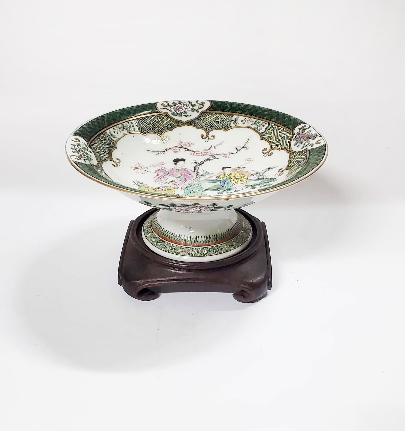 Antique Chinese Famille Rose Footed Plate (1 of 8)