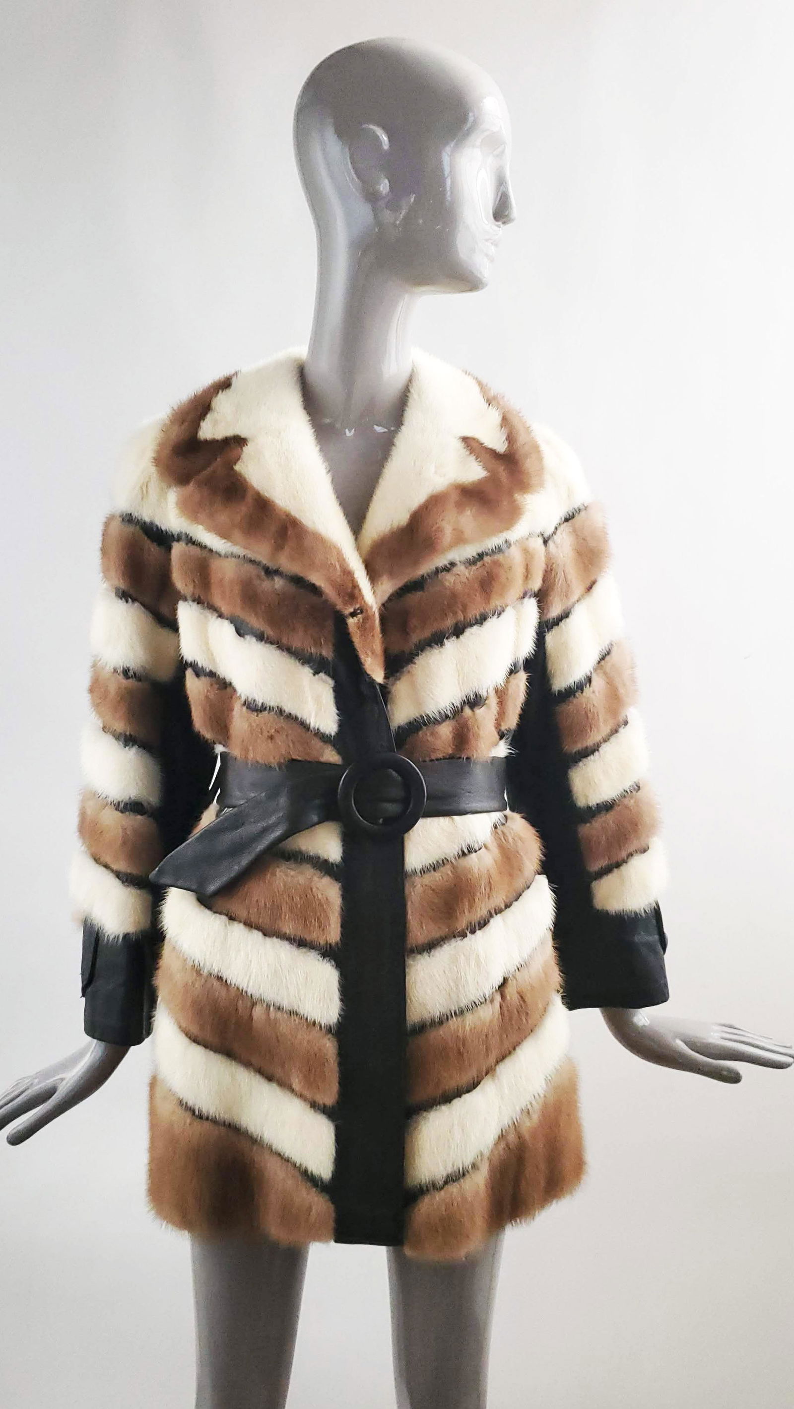 Slade Furriers Mink Fur & Leather Coat, ca. 1970s (1 of 6)
