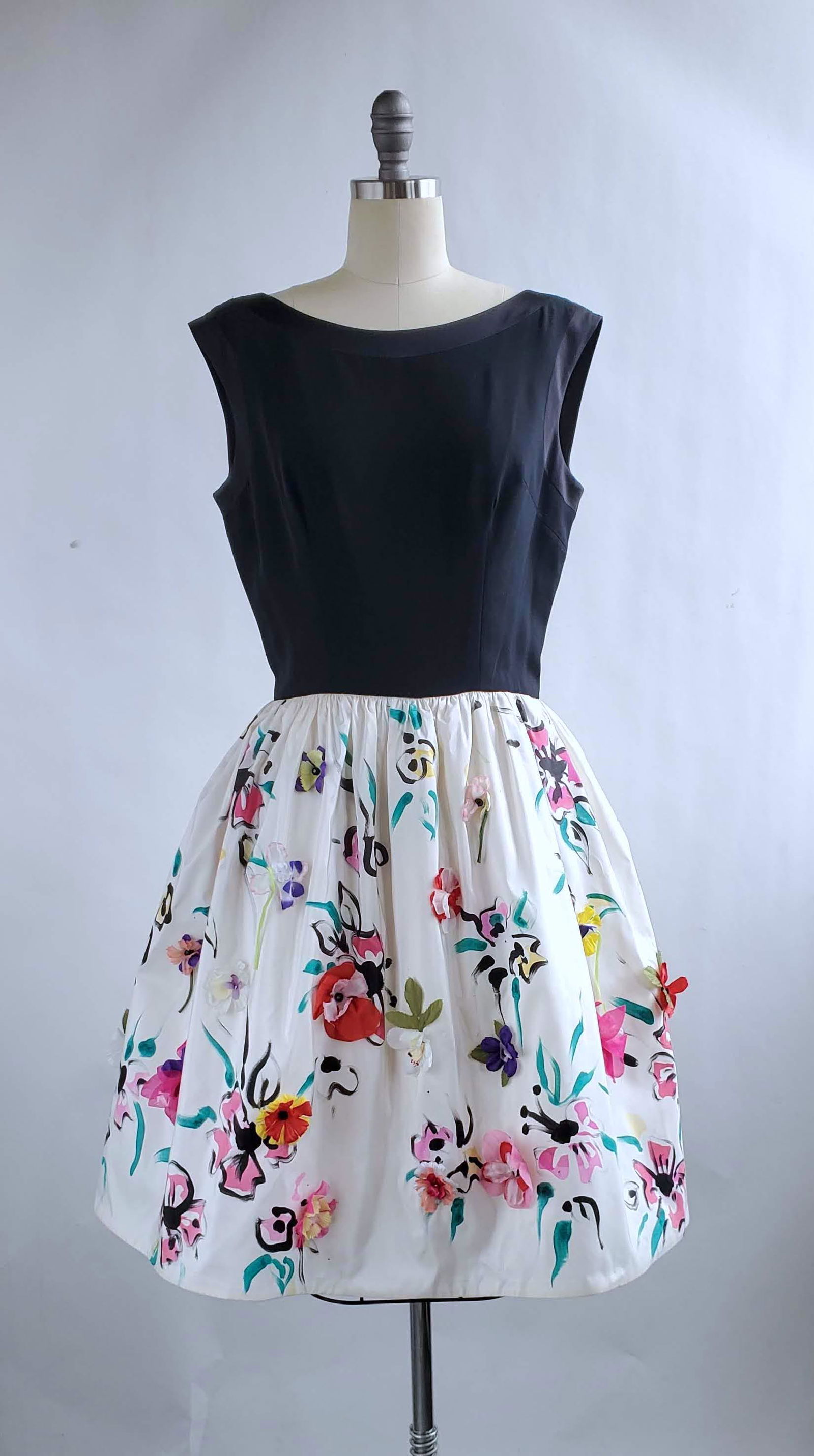 Sander Witlin Custom Made Silk Dress, ca. 1980s (1 of 6)