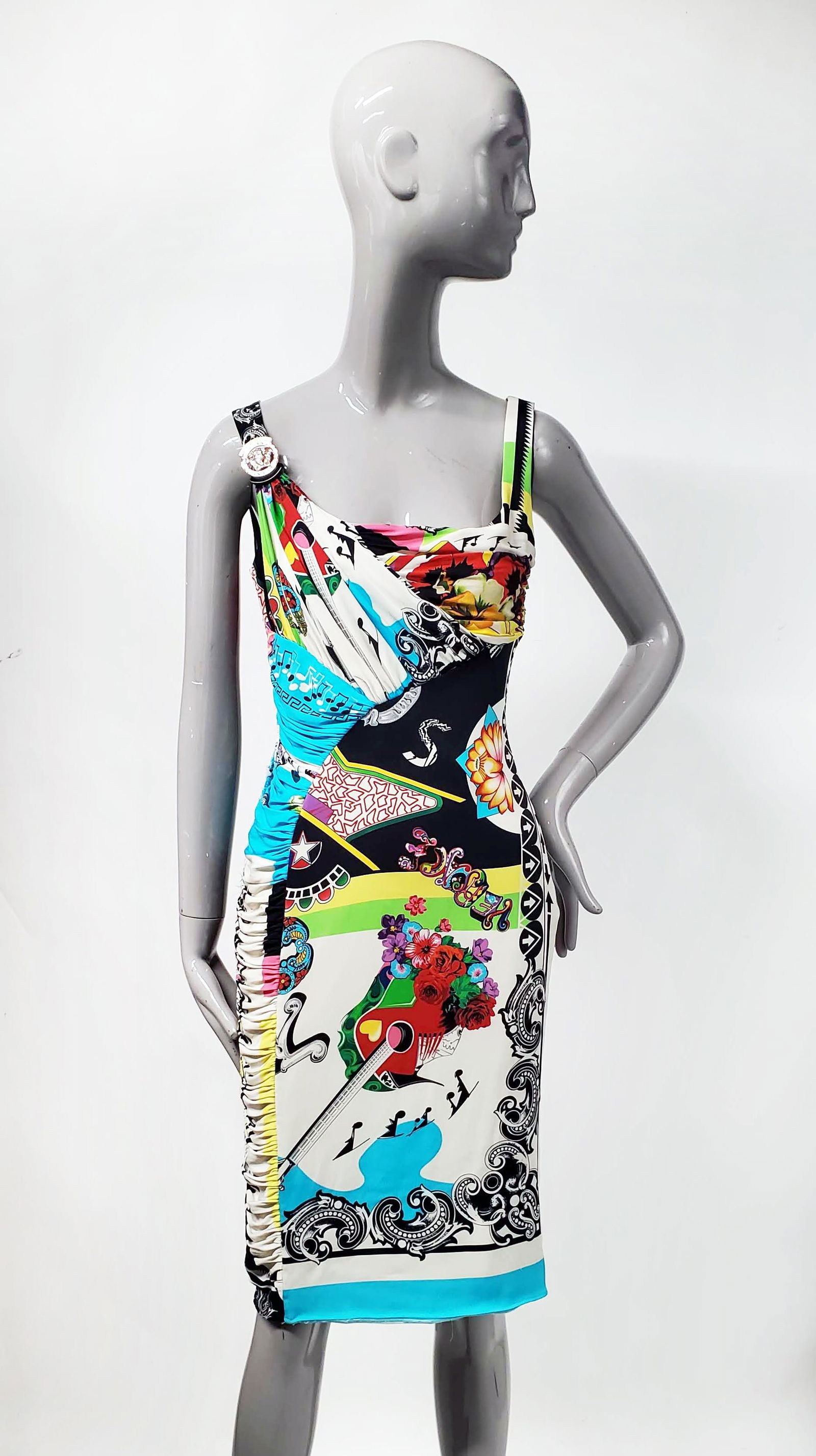 Versace Music Print Silk Dress, 2013 (1 of 7)