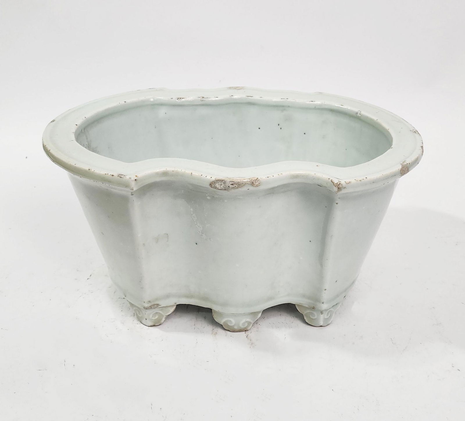 Antique Chinese Bat Shaped White Porcelain Planter (1 of 13)