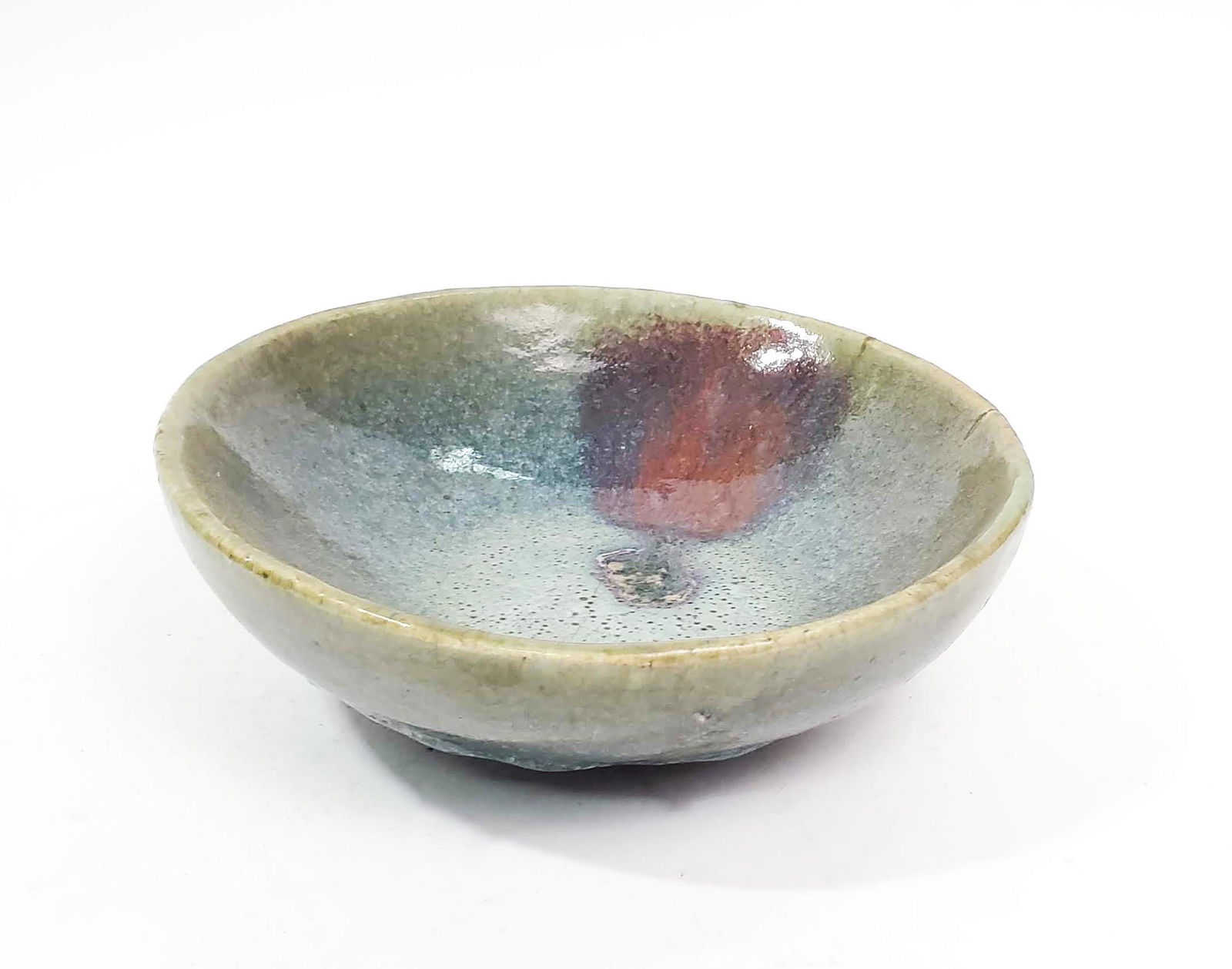 Antique Chinese Flambe Glazed Ceramic Bowl (1 of 6)