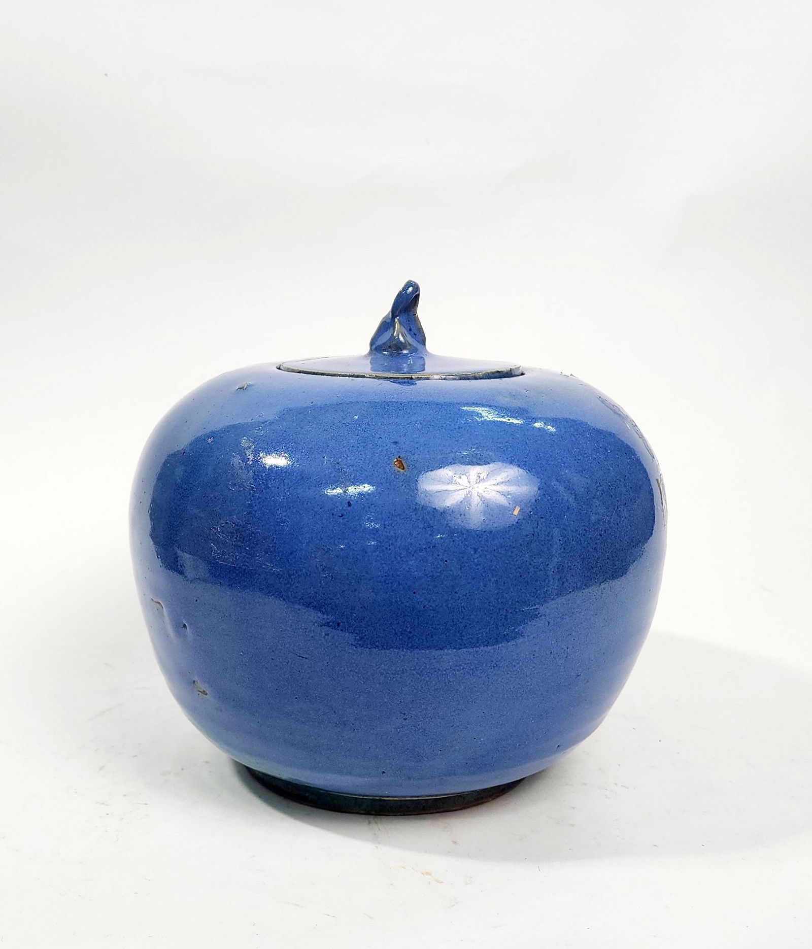 Antique Chinese Blue Glazed Ceramic Jar (1 of 11)