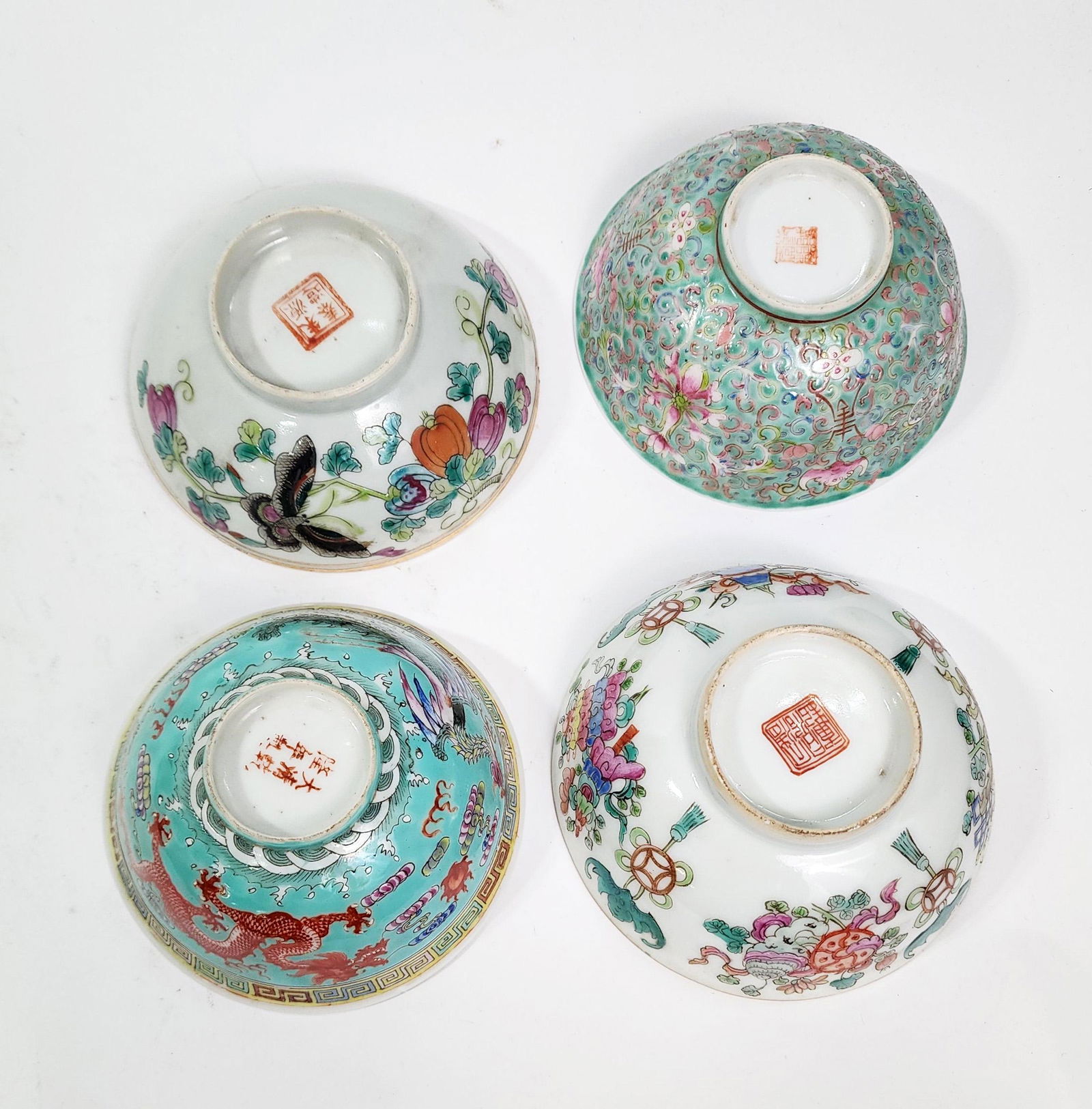 Lot of 4 Antique Chinese Porcelain Bowls (1 of 7)