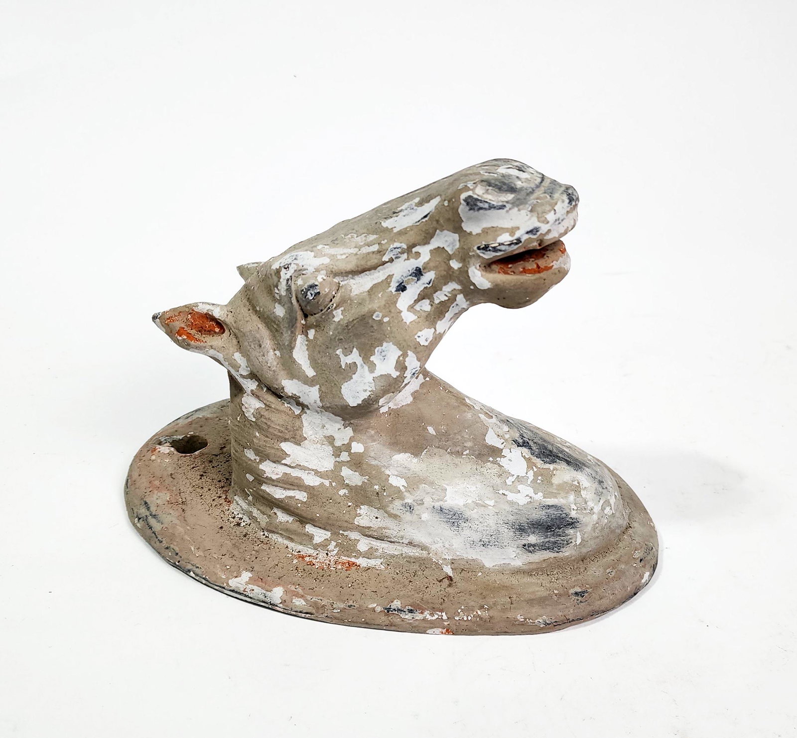 Chinese Tang Style Terracotta Horse Pocket Vase: Chinese Tang Style Terracotta Horse Pocket Vase, ca. 20th century.