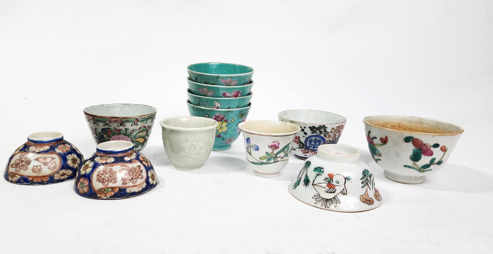 Lot of 12 Antique Chinese Porcelain Cups (1 of 20)