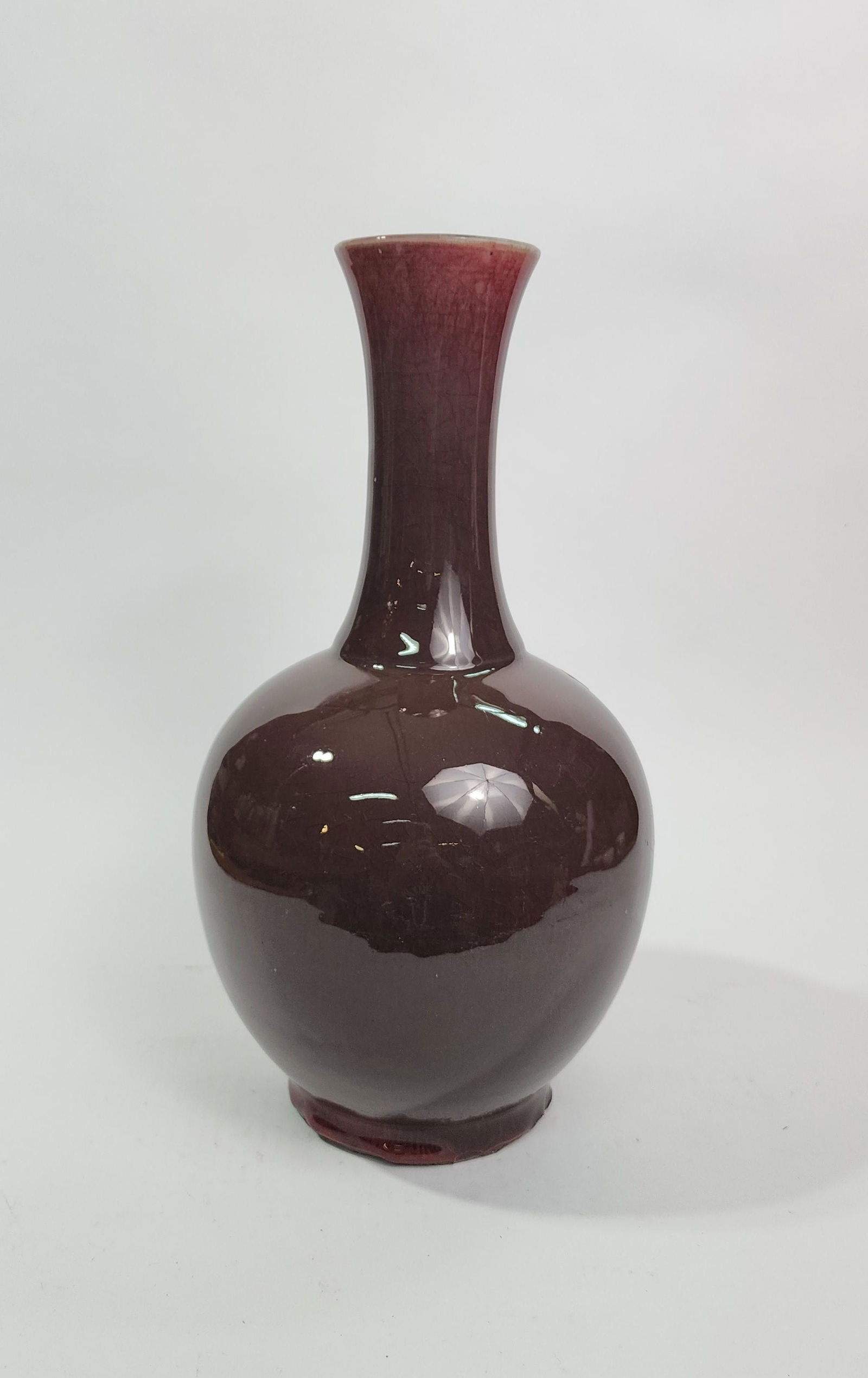 Antique Chinese Copper Red Glazed Porcelain Vase (1 of 9)