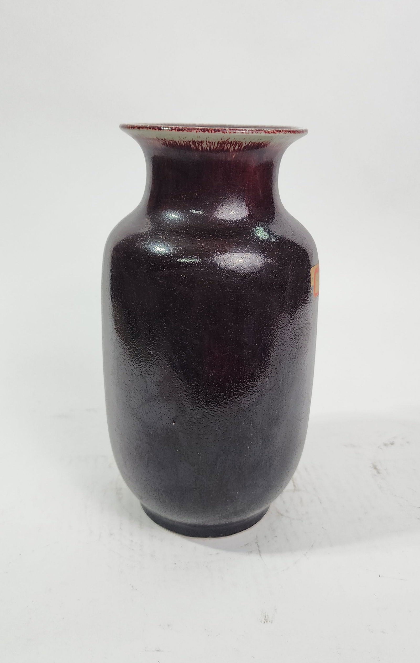 Chinese Export Red Flambe Glazed Porcelain Vase (1 of 8)