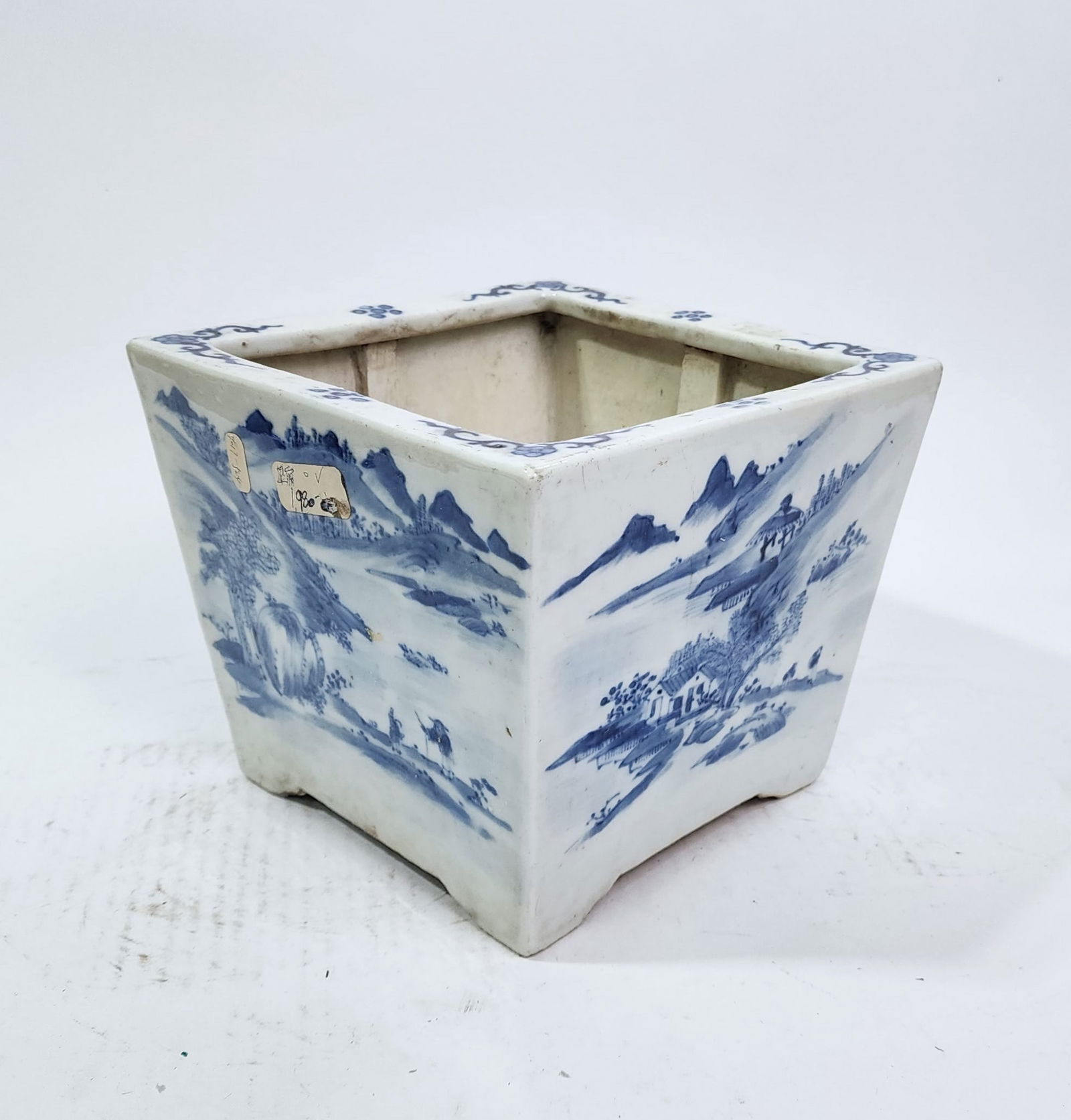 Antique Chinese Blue & White Underglaze Porcelain Planter (1 of 9)