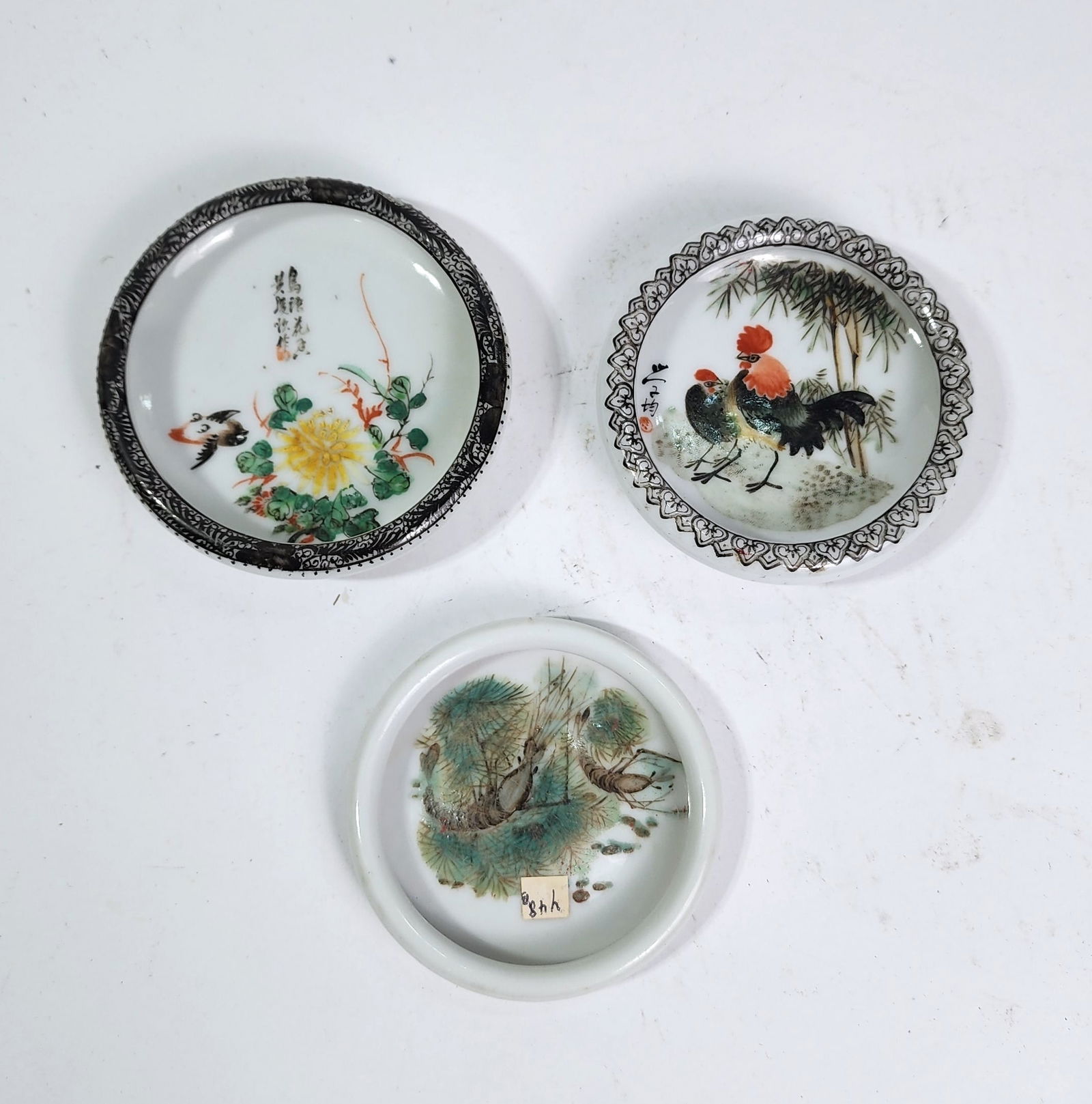 Lot of 3 Antique Chinese Porcelain Dishes (1 of 9)