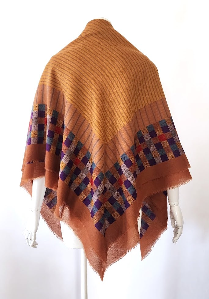 Fendi Roma by Largerfeld Large Wool Shawl, ca. 1980s (1 of 7)