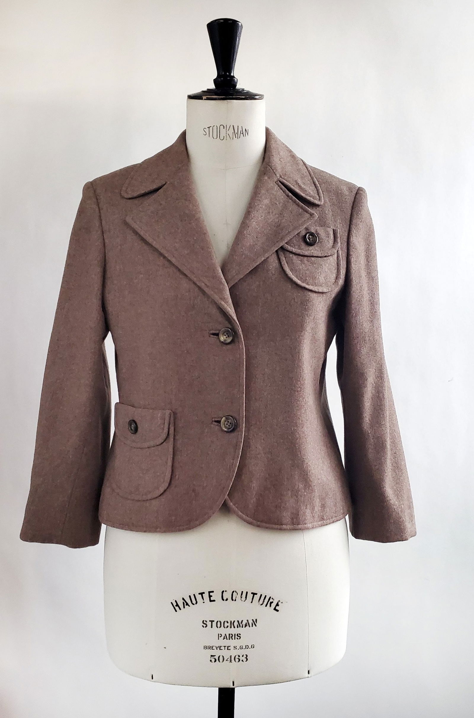 Pierre Cardin Brown Wool Jacket, ca. 1970s (1 of 3)