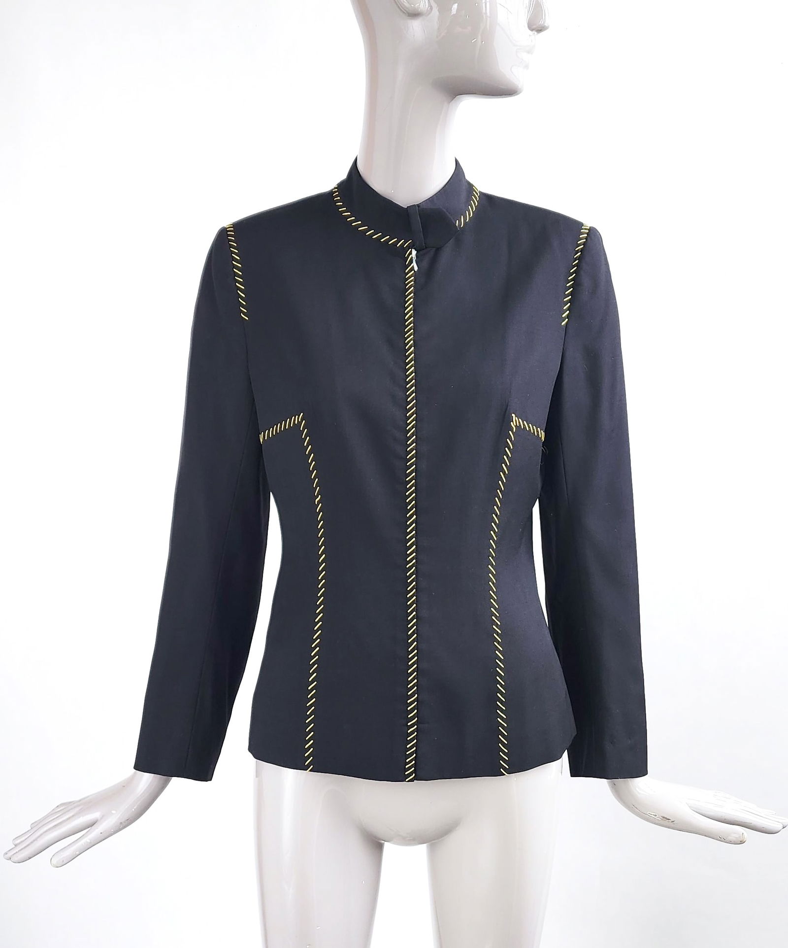Givenchy by Alexander McQueen Navy Wool Jacket, S/S 2000 (1 of 5)