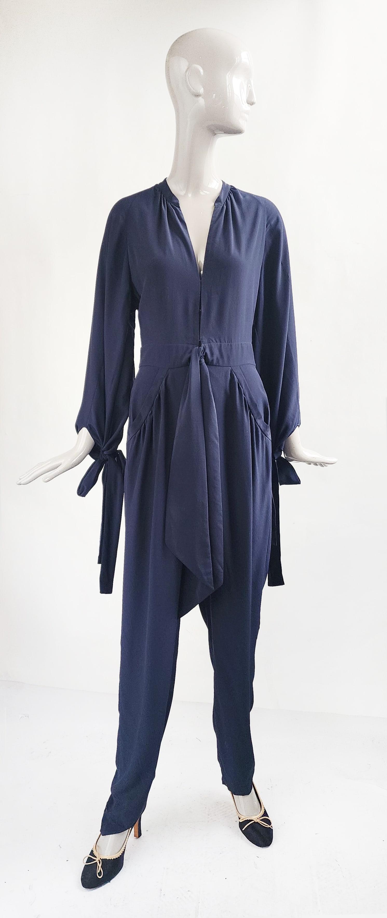 Stella McCartney Navy Blue Silk Jumpsuit, 2018 (1 of 6)