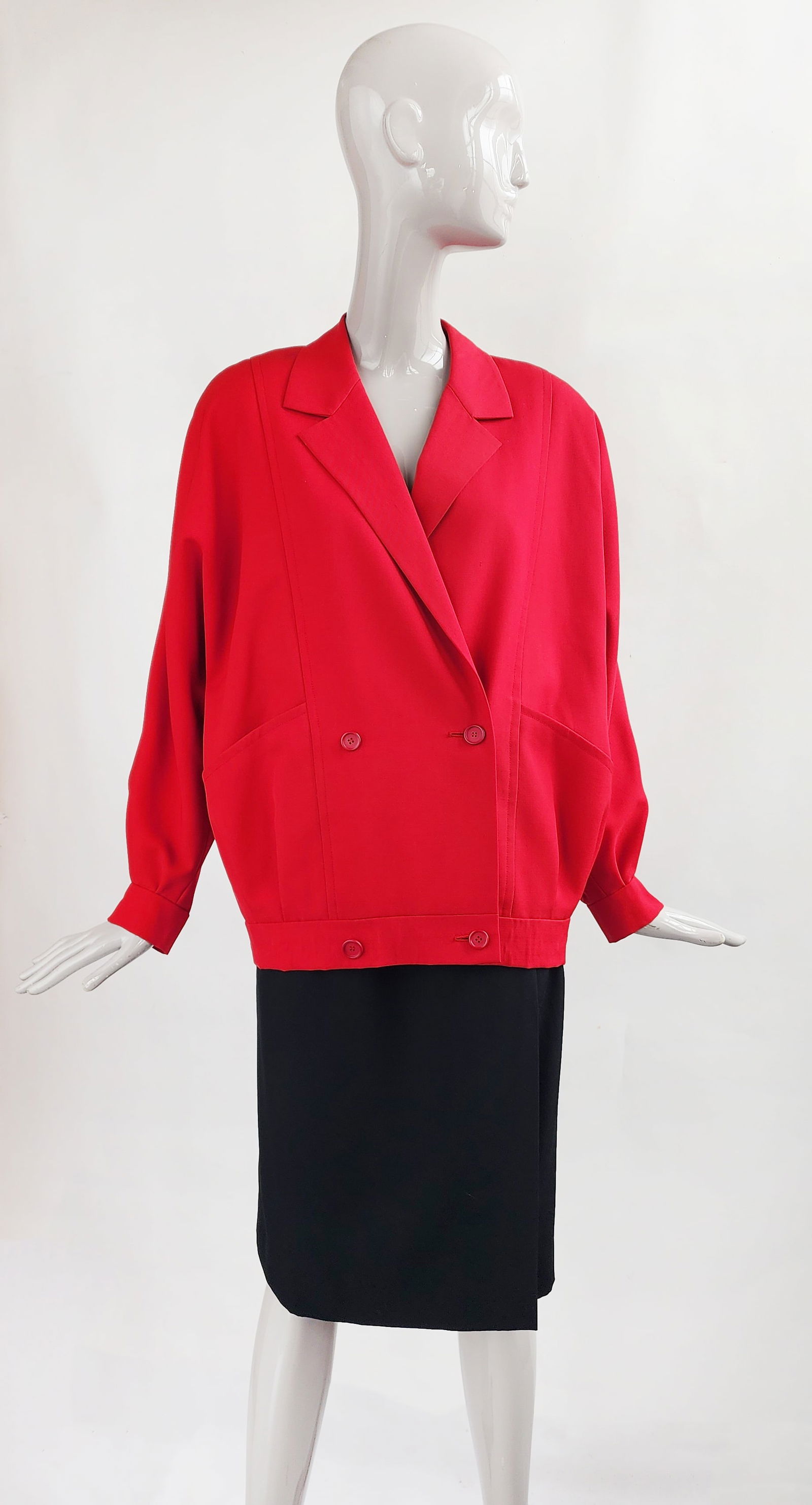 Christian Dior Haute Couture Red & Black Ensemble, S/S 1982 (1 of 8)