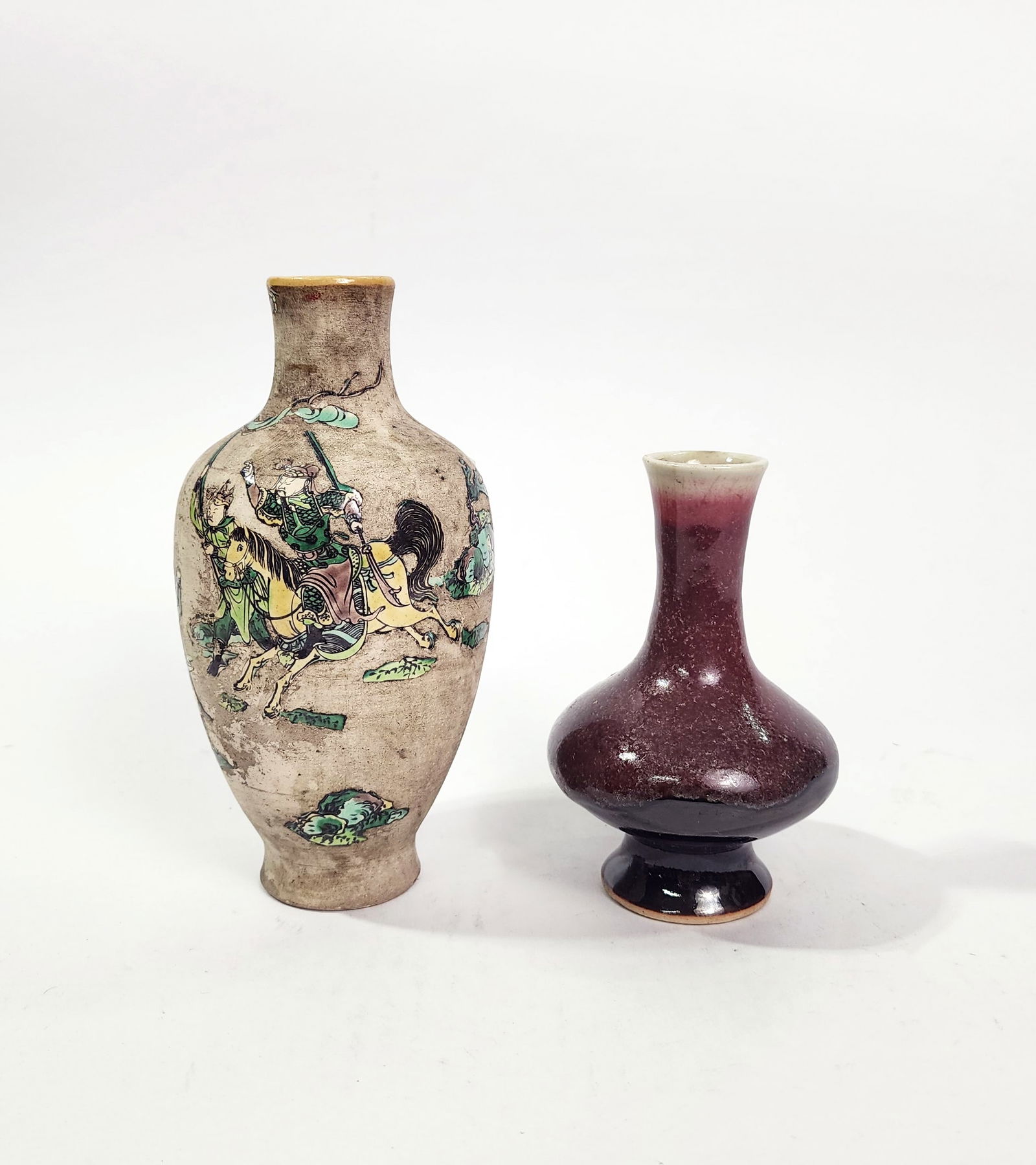 Lot of 2 Antique Chinese Porcelain Small Vases (1 of 13)