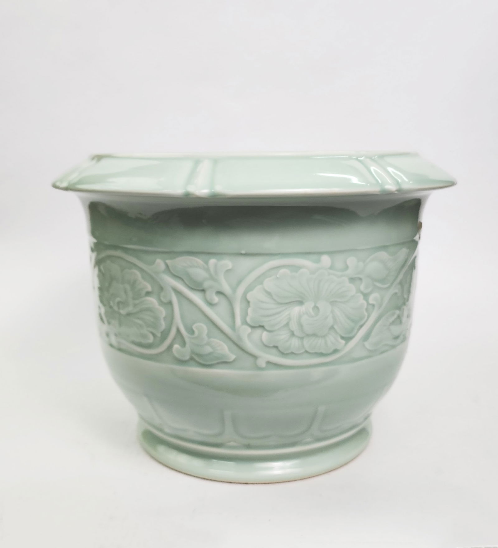 Chinese Jingdezhen Celadon Glazed Large Planter (1 of 8)