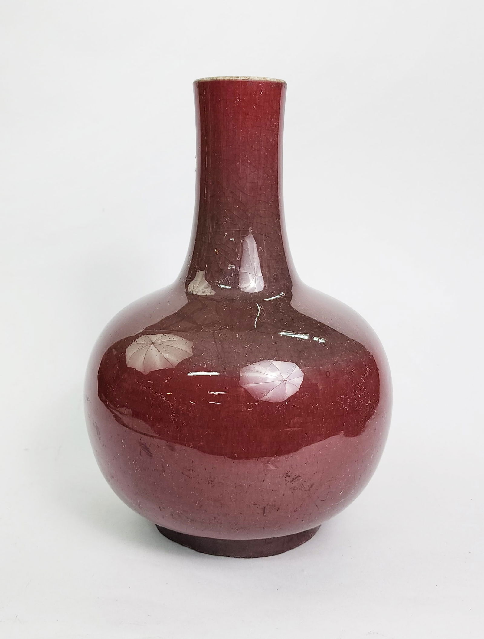 Antique Chinese Copper Red Glazed Porcelain Vase (1 of 7)